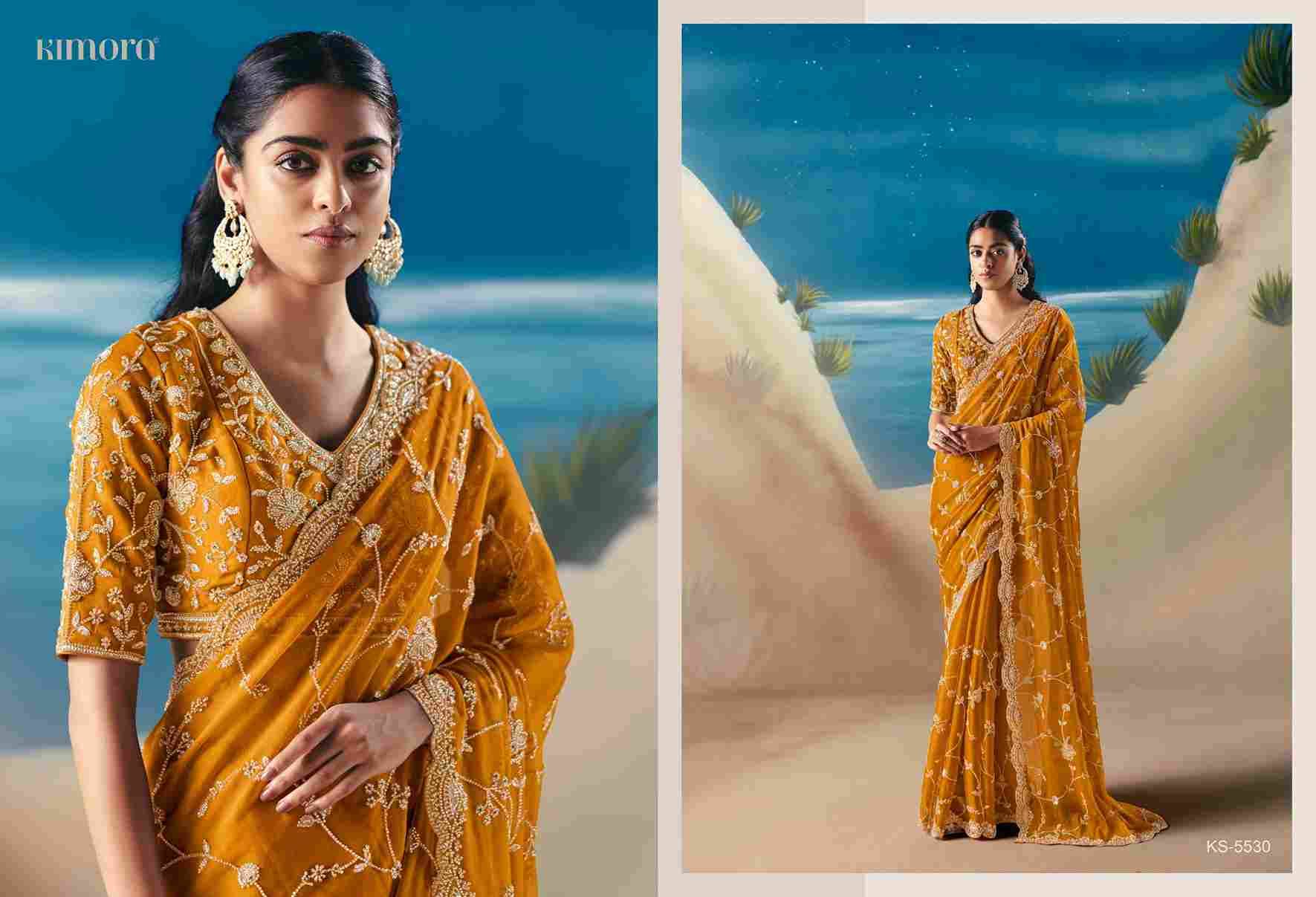 Chandanii By Kimora Fashion 5521 To 5531 Series Indian Traditional Wear Collection Beautiful Stylish Fancy Colorful Party Wear & Occasional Wear Organza Satin Sarees At Wholesale Price