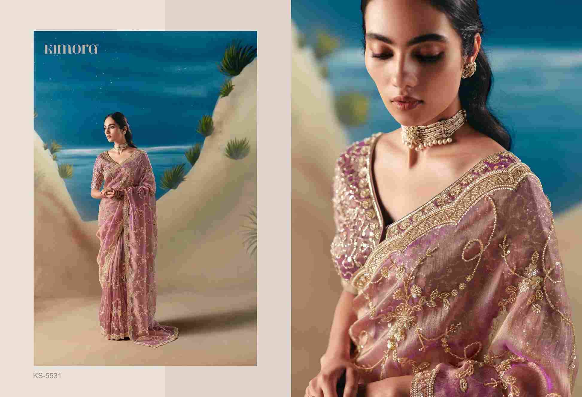Chandanii By Kimora Fashion 5521 To 5531 Series Indian Traditional Wear Collection Beautiful Stylish Fancy Colorful Party Wear & Occasional Wear Organza Satin Sarees At Wholesale Price