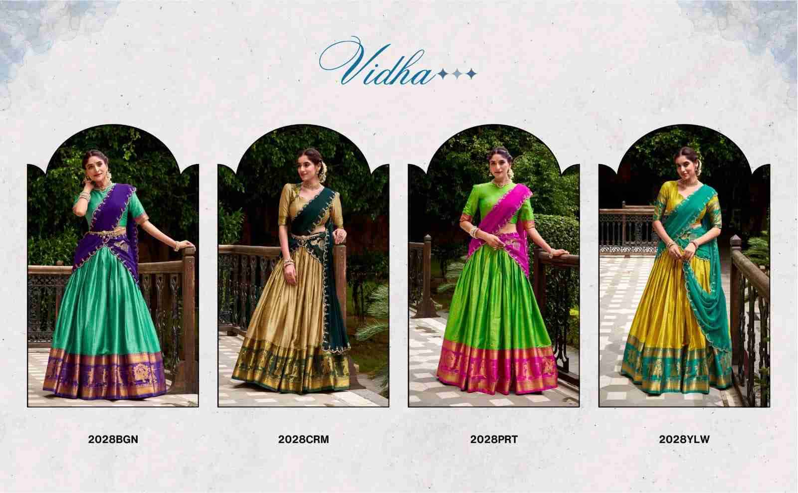 Vidha By Fashid Wholesale 2028-A To 2028-D Series Festive Wear Collection Beautiful Stylish Colorful Fancy Party Wear & Occasional Wear Pure Cotton Lehengas At Wholesale Price