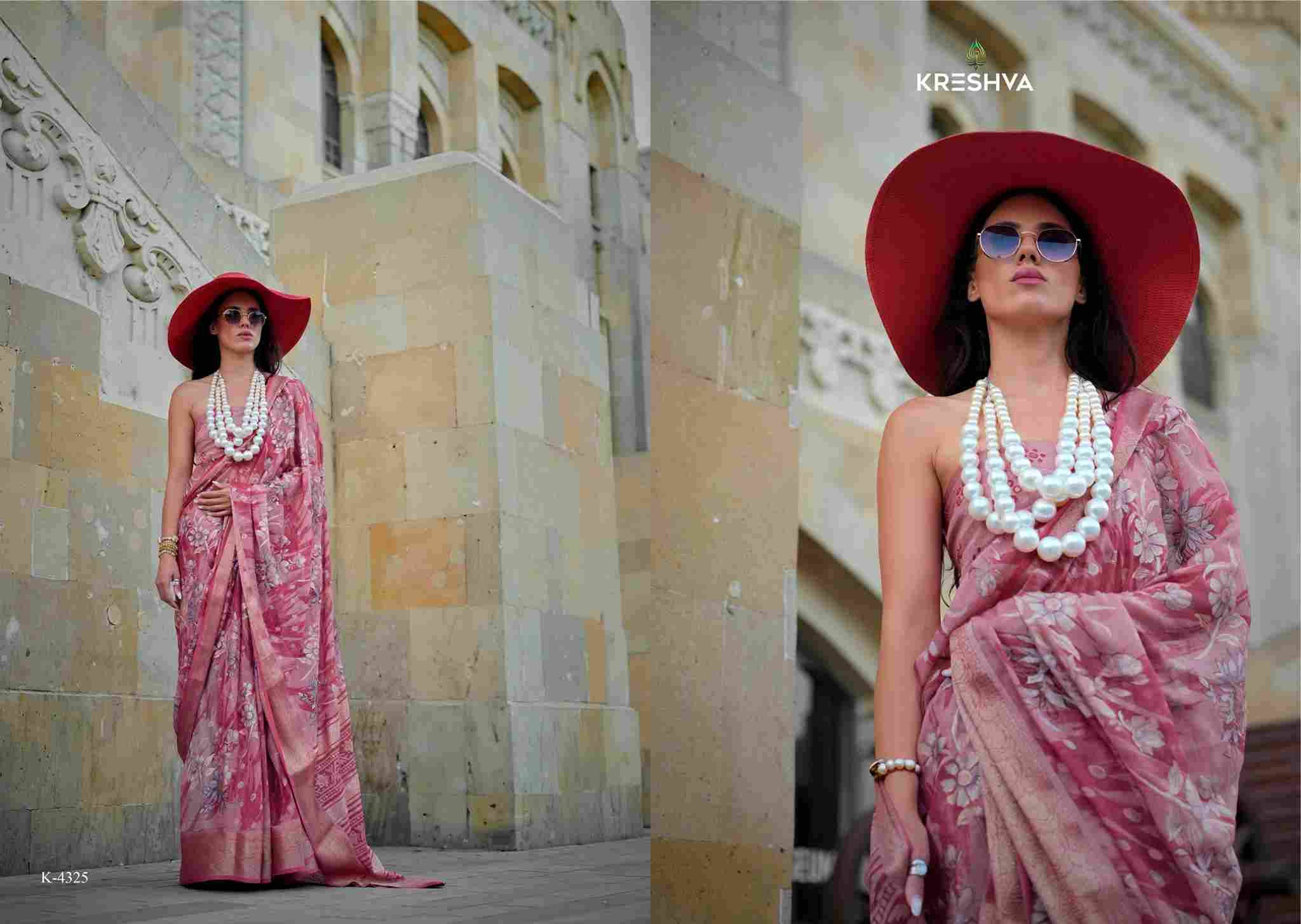 Harmony By Kreshva 4323 To 4326 Series Indian Traditional Wear Collection Beautiful Stylish Fancy Colorful Party Wear & Occasional Wear Georgette Sarees At Wholesale Price