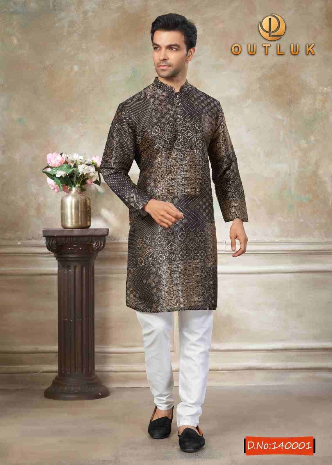 Outluk Vol-140 By Outluk 140001 To 140009 Series Beautiful Colorful Stylish Fancy Casual Wear & Ethnic Wear & Ready To Wear Pure Silk Kurtas With Pajamas At Wholesale Price