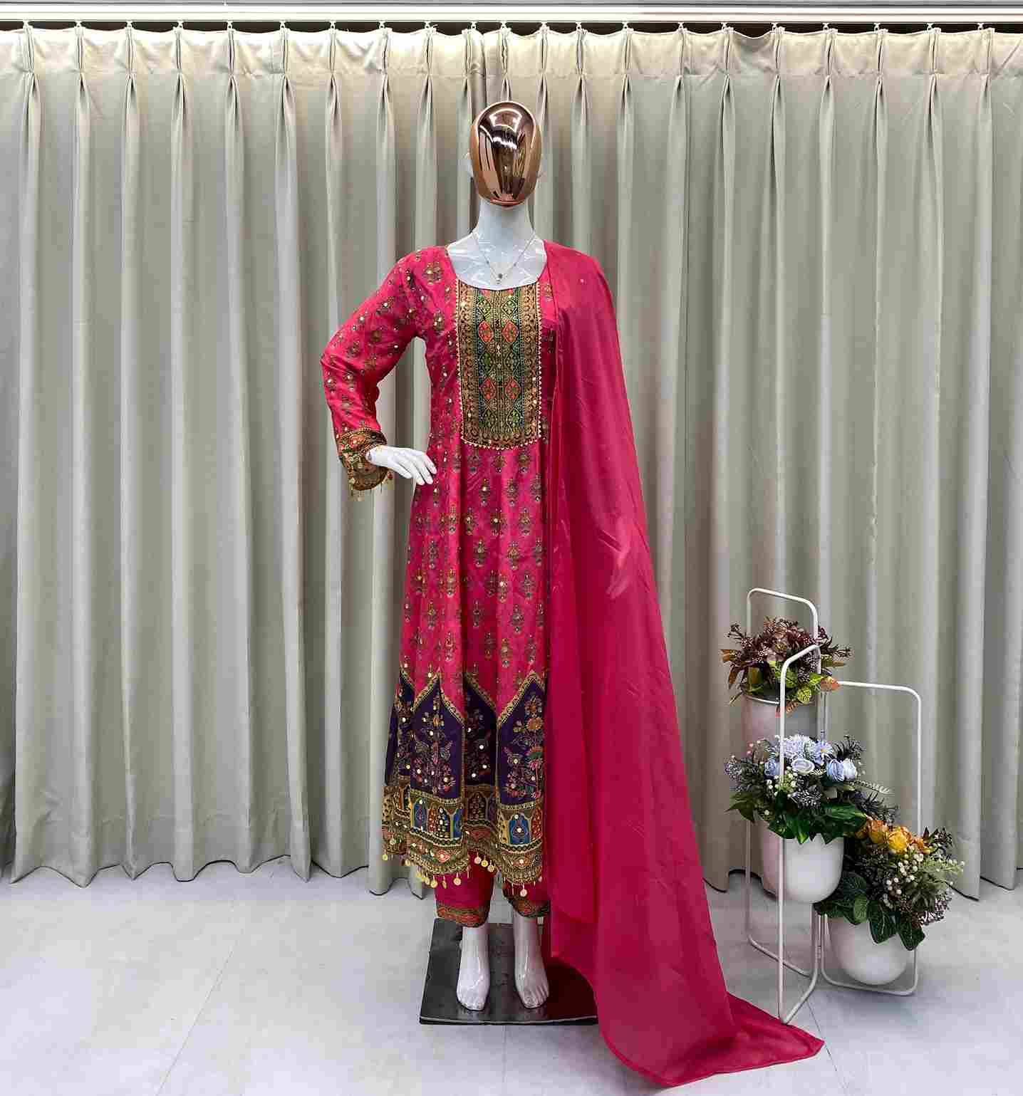 Be-405 By Fashid Wholesale Beautiful Suits Colorful Stylish Fancy Casual Wear & Ethnic Wear Chinnon Dresses At Wholesale Price