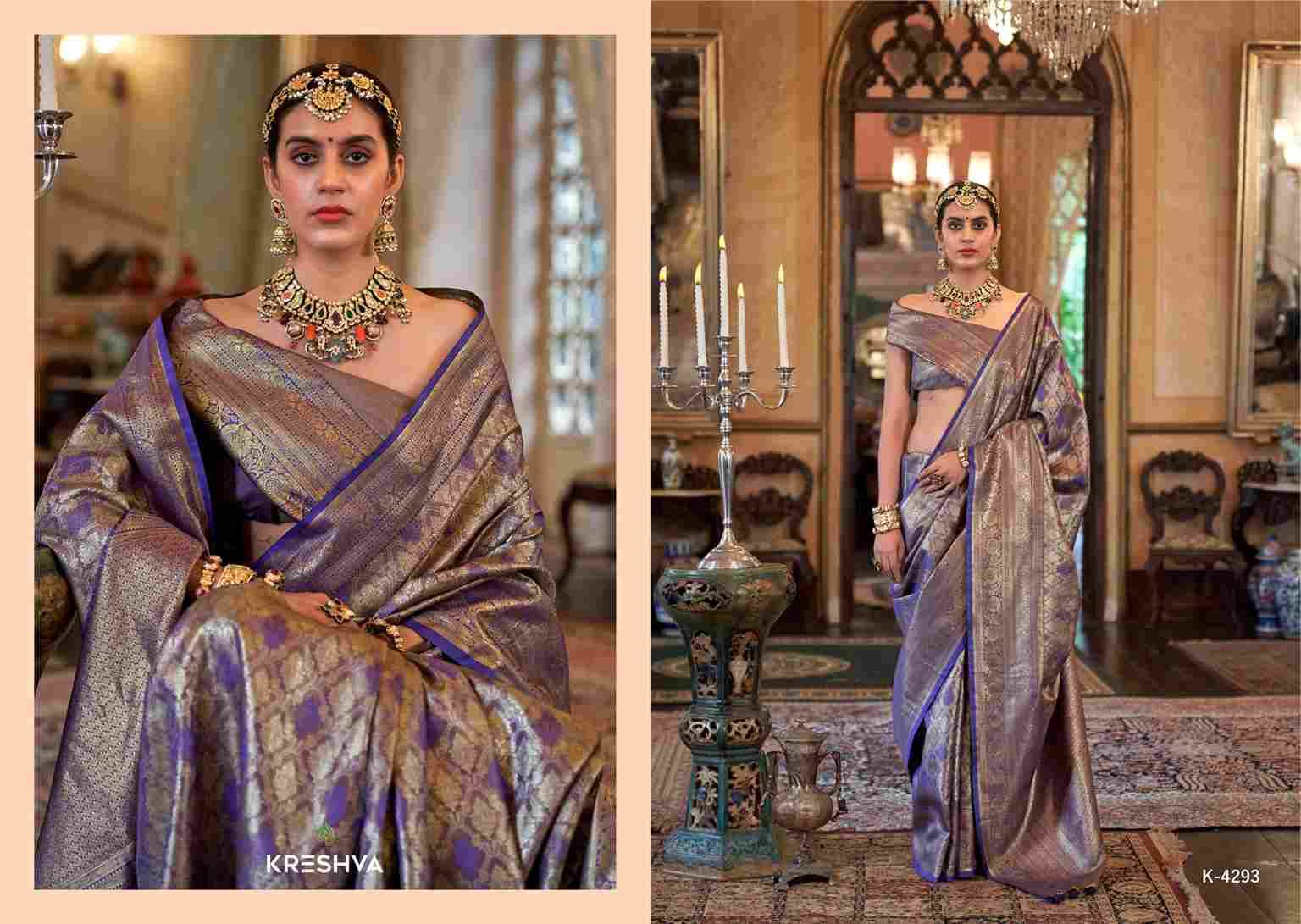 Mangalsutra By Kreshva 4293 To 4298 Series Indian Traditional Wear Collection Beautiful Stylish Fancy Colorful Party Wear & Occasional Wear Silk Sarees At Wholesale Price