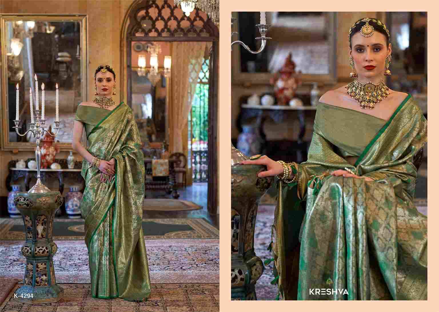 Mangalsutra By Kreshva 4293 To 4298 Series Indian Traditional Wear Collection Beautiful Stylish Fancy Colorful Party Wear & Occasional Wear Silk Sarees At Wholesale Price