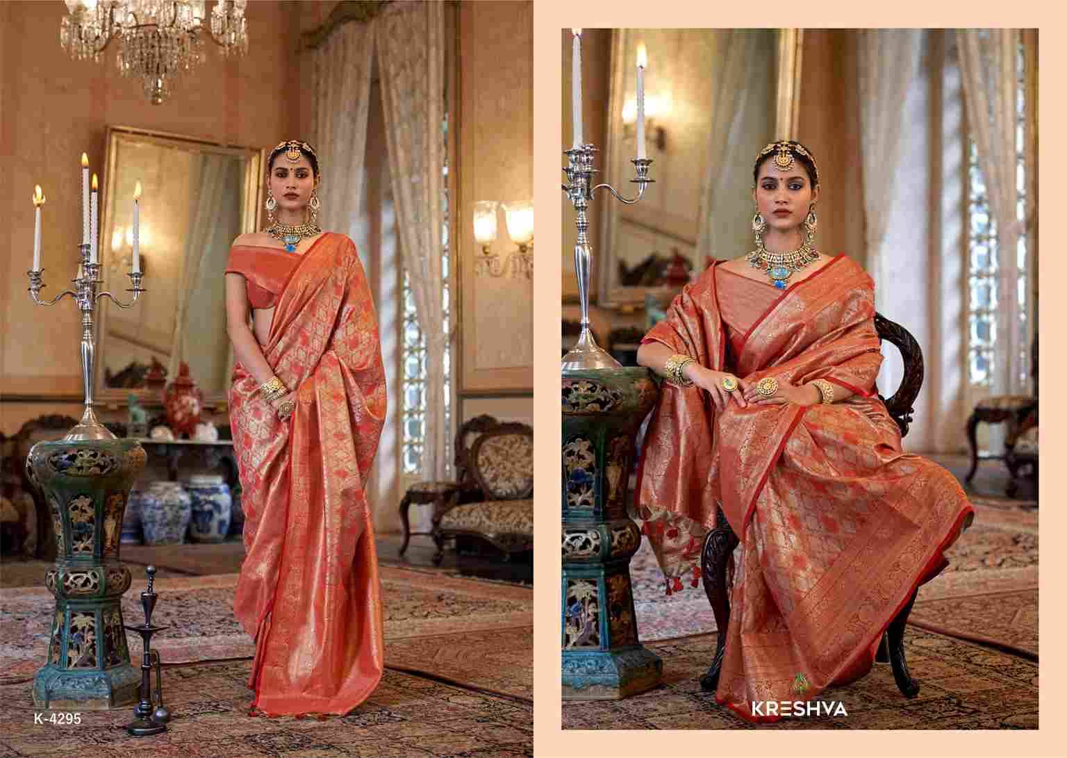 Mangalsutra By Kreshva 4293 To 4298 Series Indian Traditional Wear Collection Beautiful Stylish Fancy Colorful Party Wear & Occasional Wear Silk Sarees At Wholesale Price