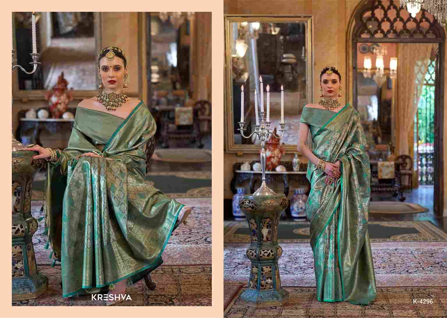 Mangalsutra By Kreshva 4293 To 4298 Series Indian Traditional Wear Collection Beautiful Stylish Fancy Colorful Party Wear & Occasional Wear Silk Sarees At Wholesale Price