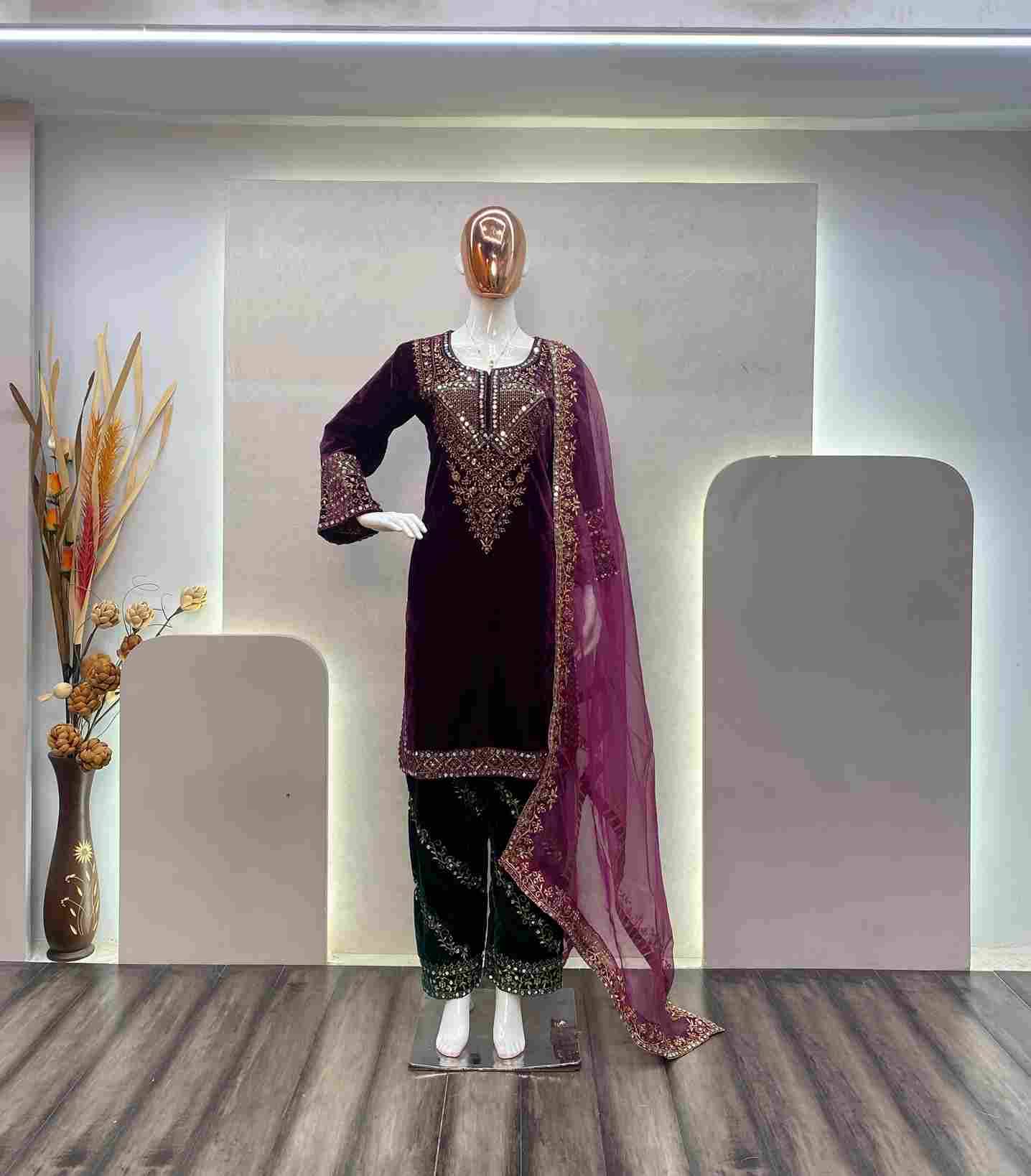 Be-281 By Fashid Wholesale Beautiful Suits Colorful Stylish Fancy Casual Wear & Ethnic Wear Viscose Velvet Dresses At Wholesale Price