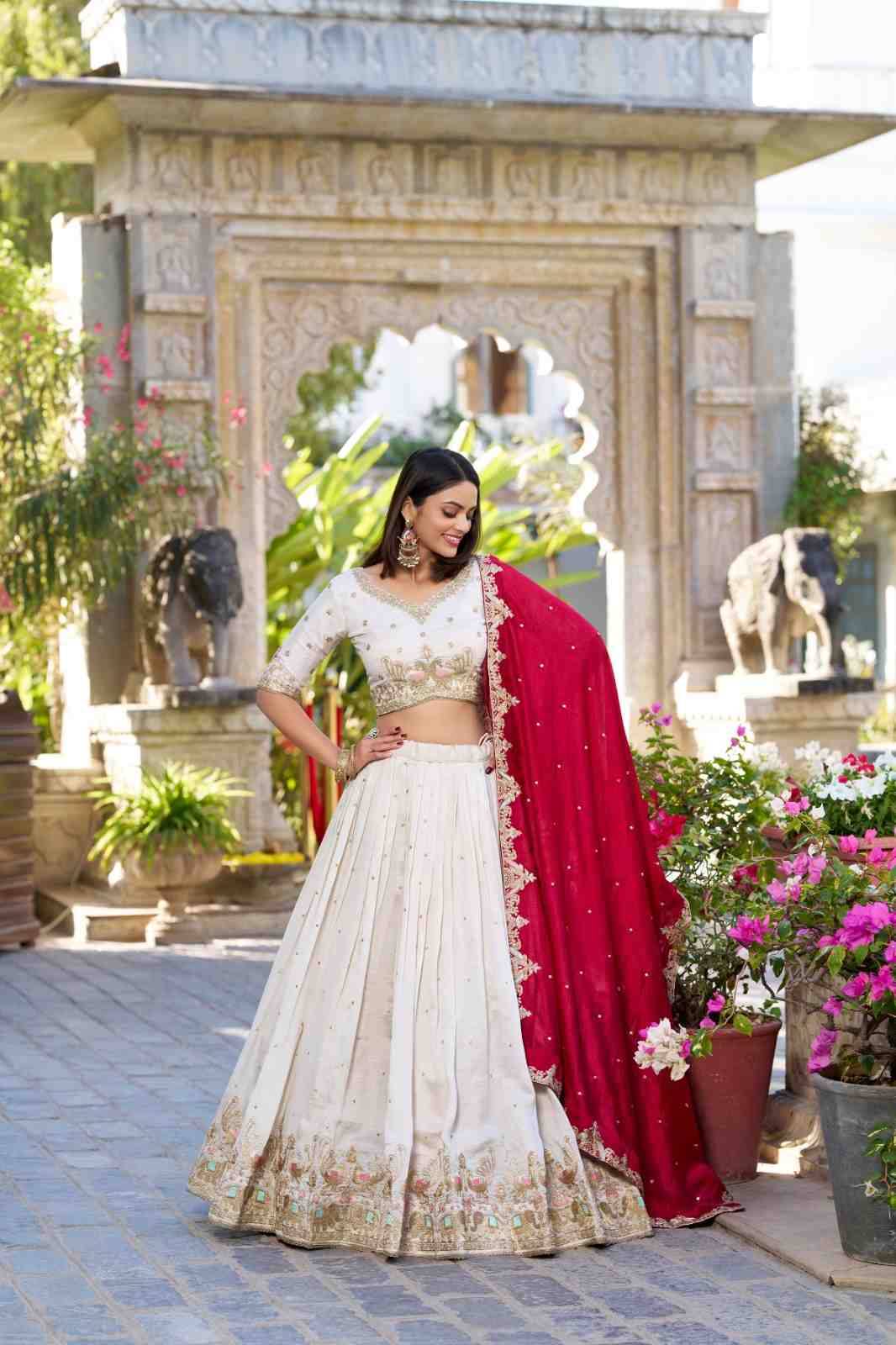Sf-1092 By Fashid Wholesale Wear Collection Beautiful Stylish Colorful Fancy Party Wear & Occasional Wear Vichitra Silk Lehengas At Wholesale Price