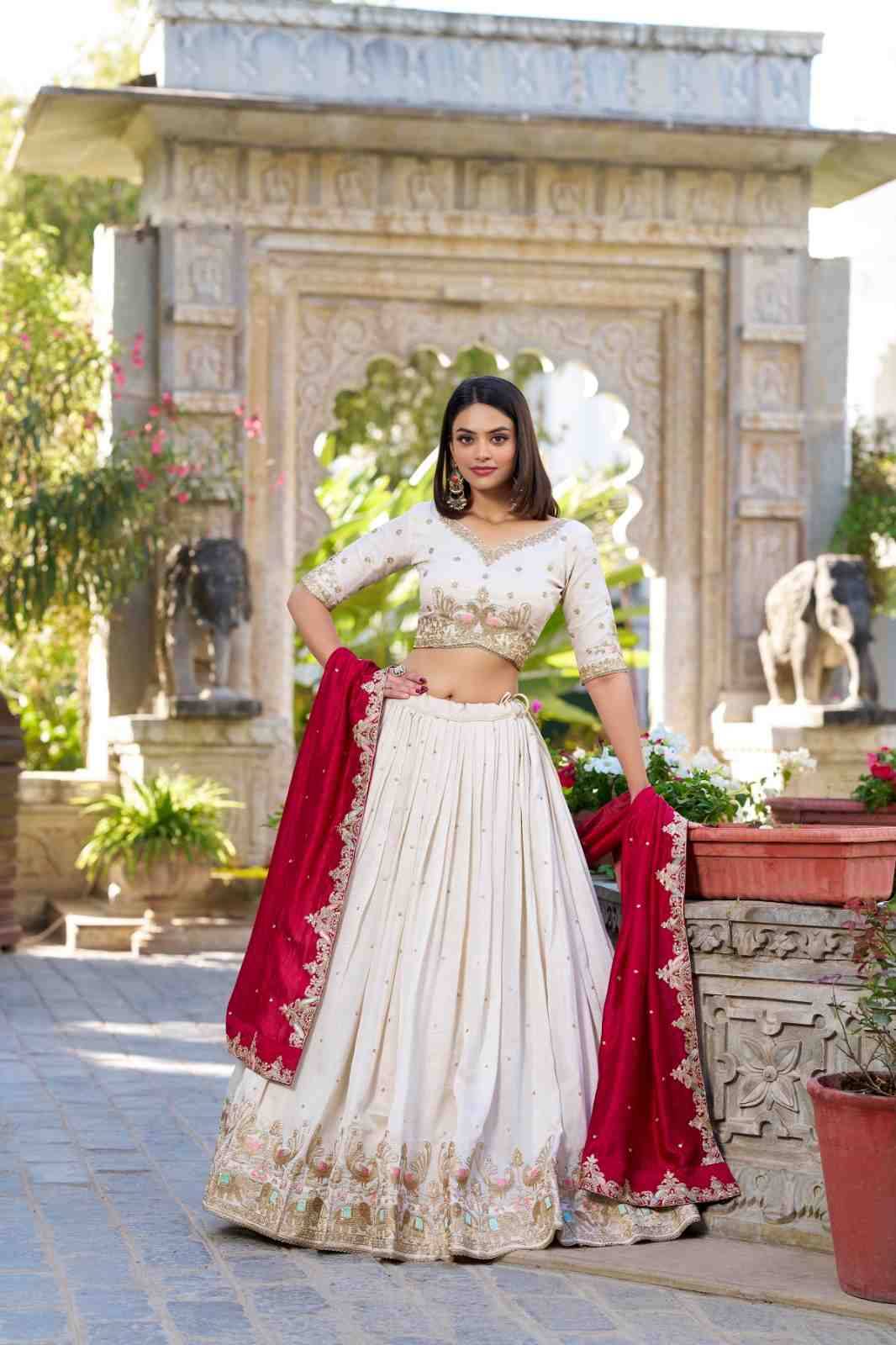 Sf-1092 By Fashid Wholesale Wear Collection Beautiful Stylish Colorful Fancy Party Wear & Occasional Wear Vichitra Silk Lehengas At Wholesale Price