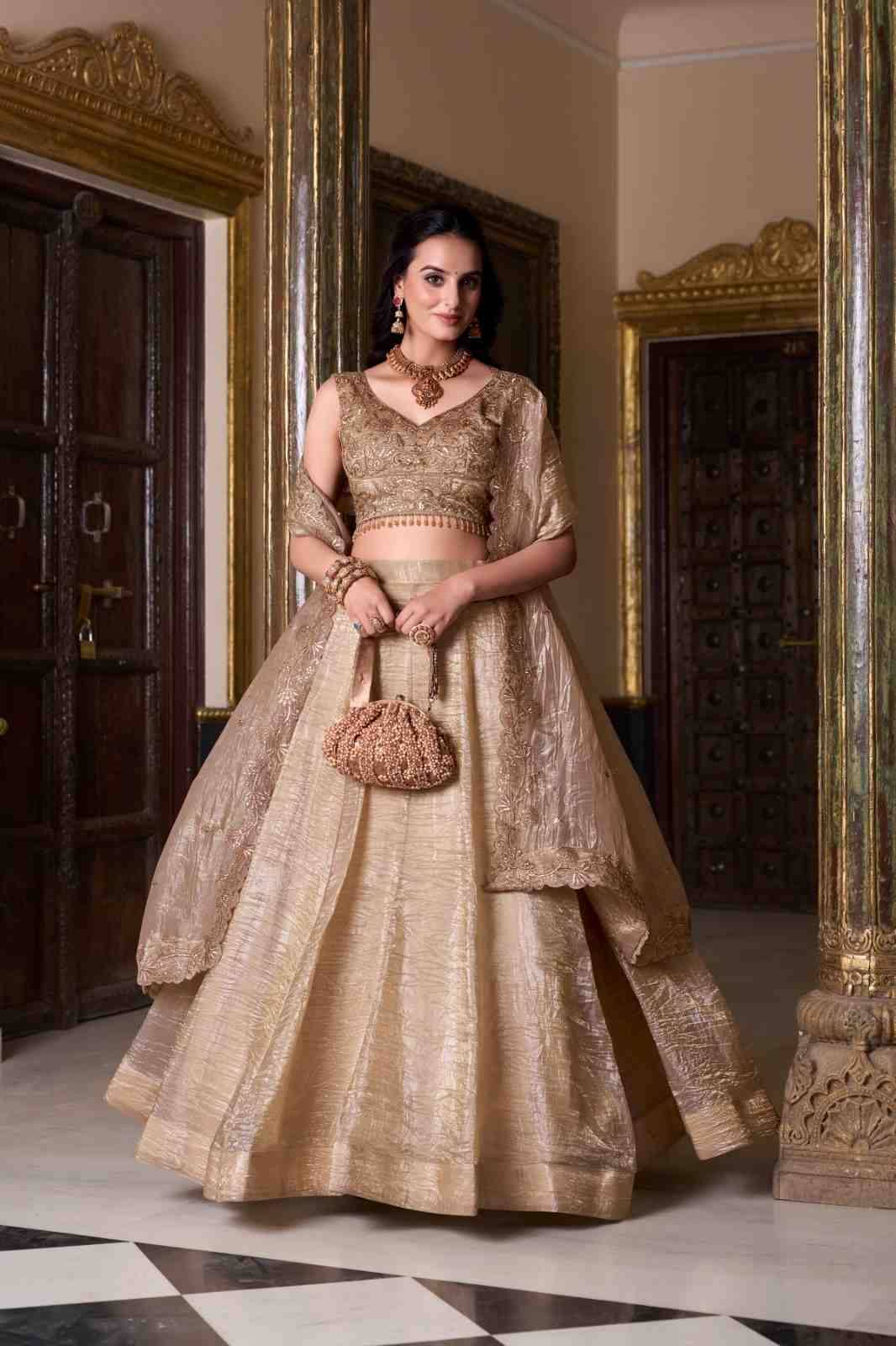 Sf-1094 By Fashid Wholesale Wedding Wear Collection Beautiful Stylish Colorful Fancy Party Wear & Occasional Wear Gold Crush Lehengas At Wholesale Price