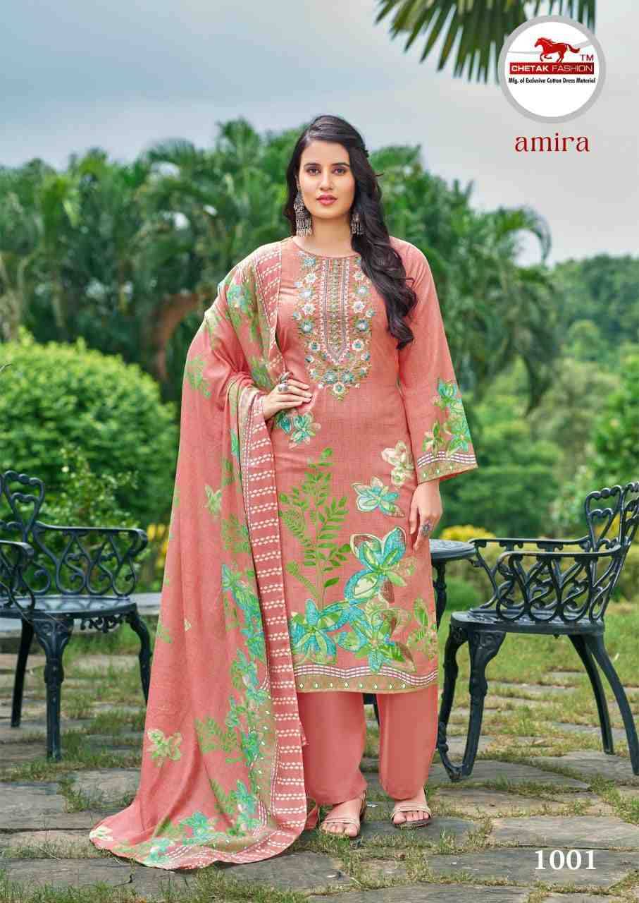 Amira Vol-1 By Chetak Fashion 1001 To 1008 Series Beautiful Festive Suits Colorful Stylish Fancy Casual Wear & Ethnic Wear Cotton Print Dresses At Wholesale Price