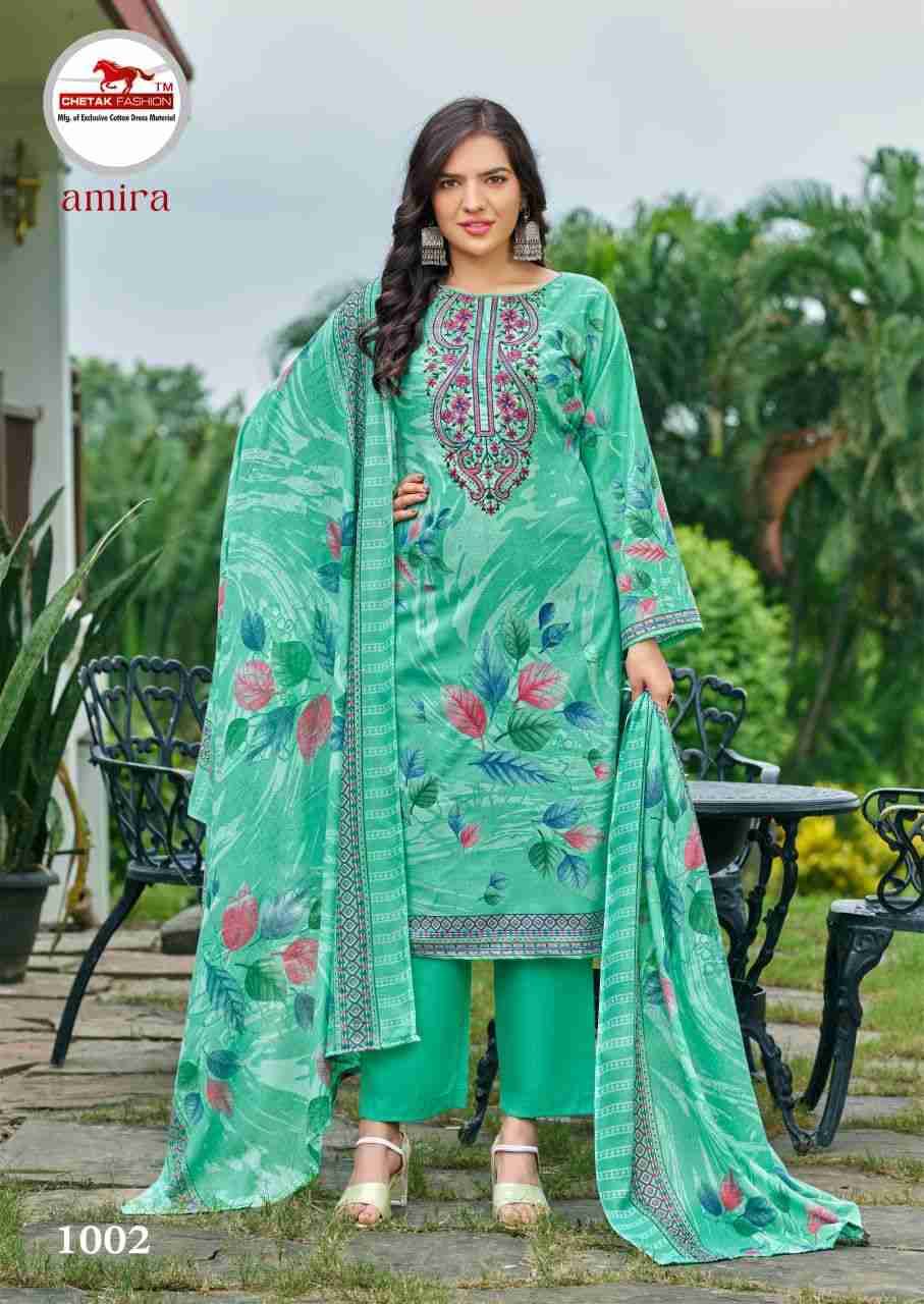 Amira Vol-1 By Chetak Fashion 1001 To 1008 Series Beautiful Festive Suits Colorful Stylish Fancy Casual Wear & Ethnic Wear Cotton Print Dresses At Wholesale Price