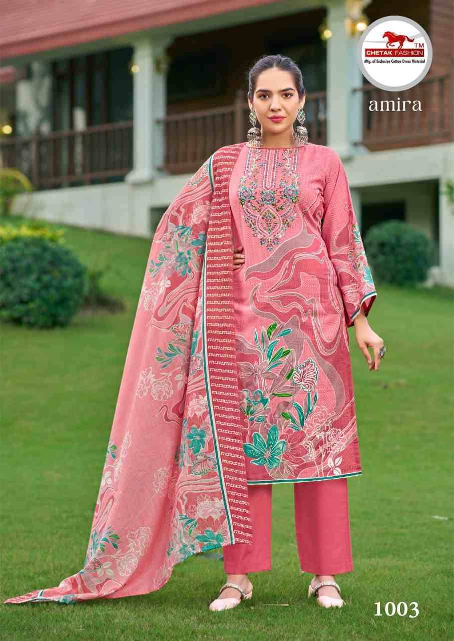 Amira Vol-1 By Chetak Fashion 1001 To 1008 Series Beautiful Festive Suits Colorful Stylish Fancy Casual Wear & Ethnic Wear Cotton Print Dresses At Wholesale Price