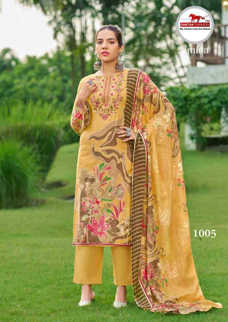 Amira Vol-1 By Chetak Fashion 1001 To 1008 Series Beautiful Festive Suits Colorful Stylish Fancy Casual Wear & Ethnic Wear Cotton Print Dresses At Wholesale Price