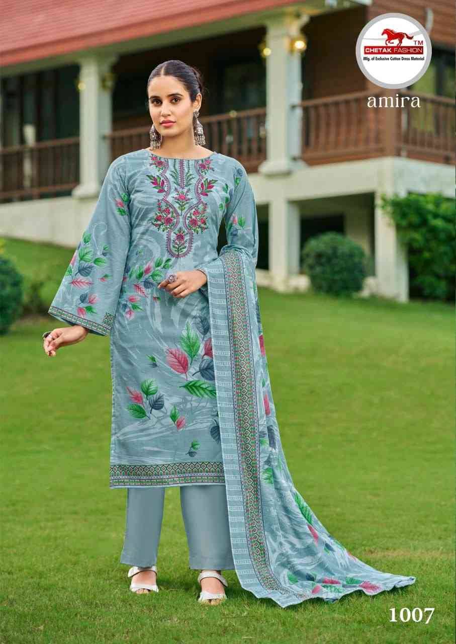 Amira Vol-1 By Chetak Fashion 1001 To 1008 Series Beautiful Festive Suits Colorful Stylish Fancy Casual Wear & Ethnic Wear Cotton Print Dresses At Wholesale Price