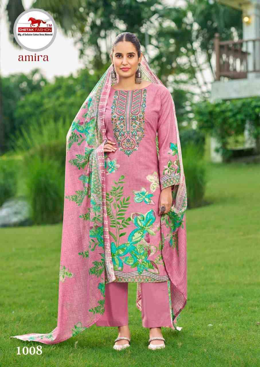 Amira Vol-1 By Chetak Fashion 1001 To 1008 Series Beautiful Festive Suits Colorful Stylish Fancy Casual Wear & Ethnic Wear Cotton Print Dresses At Wholesale Price