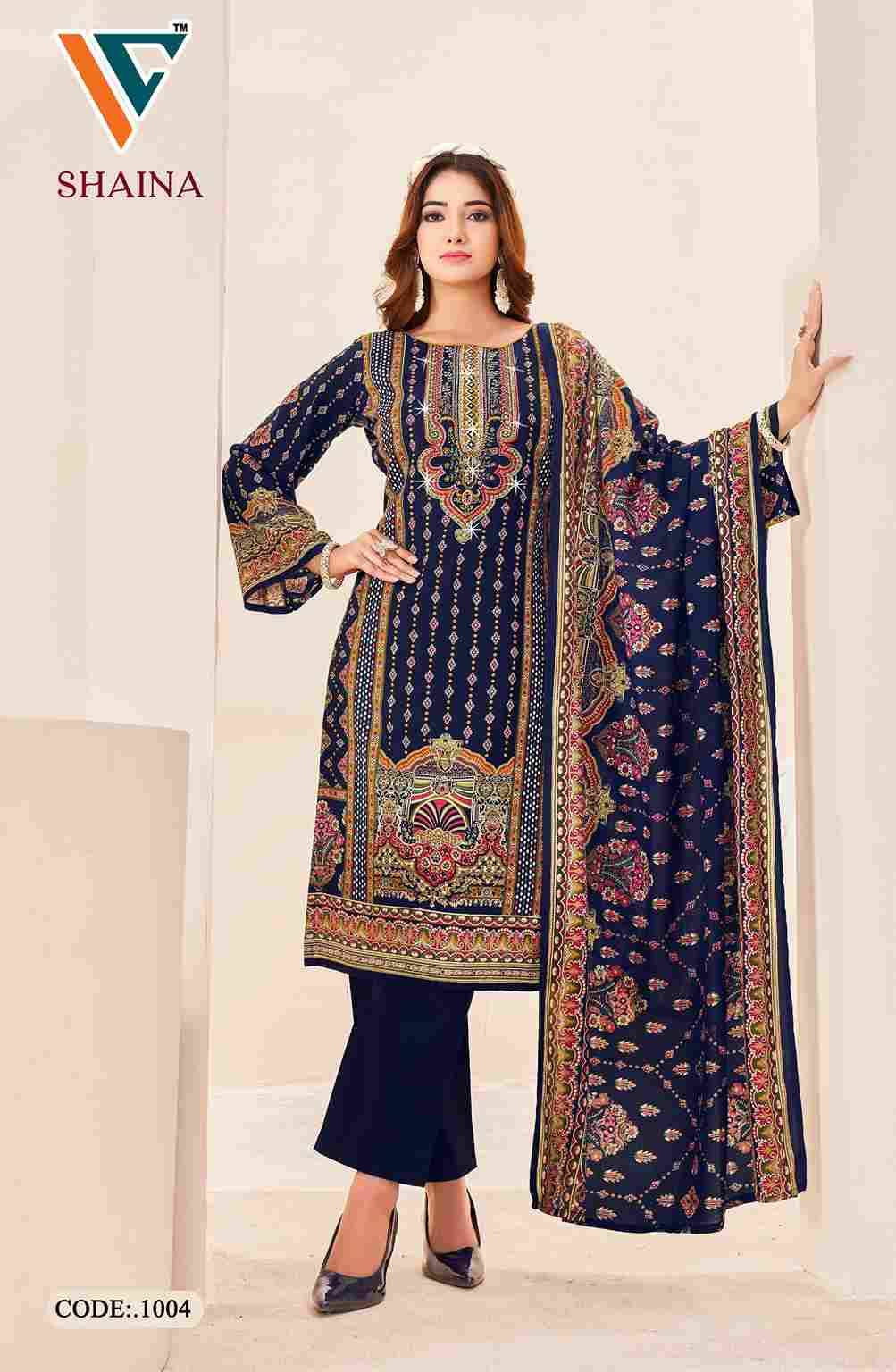 Shaina Vol-1 By Vandana Creation 1001 To 1008 Series Beautiful Festive Suits Stylish Fancy Colorful Casual Wear & Ethnic Wear Viscose Rayon Print Dresses At Wholesale Price