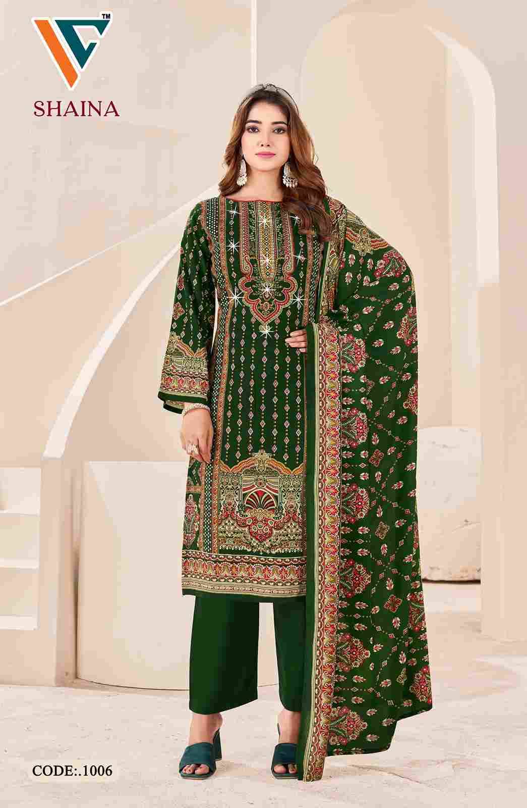 Shaina Vol-1 By Vandana Creation 1001 To 1008 Series Beautiful Festive Suits Stylish Fancy Colorful Casual Wear & Ethnic Wear Viscose Rayon Print Dresses At Wholesale Price