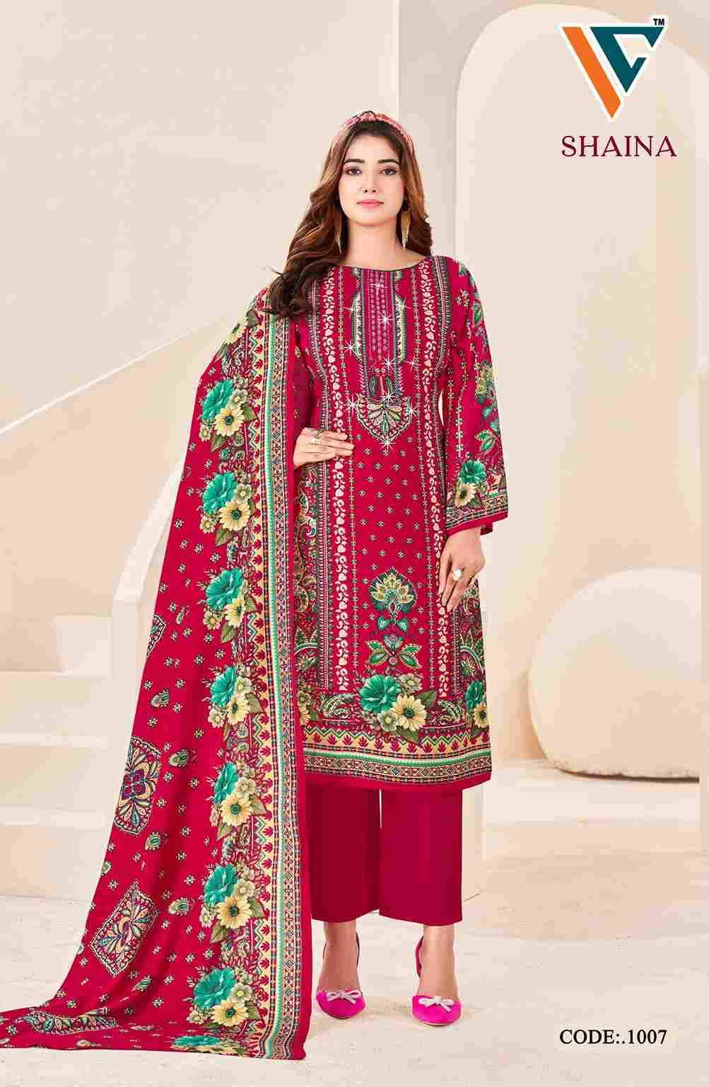 Shaina Vol-1 By Vandana Creation 1001 To 1008 Series Beautiful Festive Suits Stylish Fancy Colorful Casual Wear & Ethnic Wear Viscose Rayon Print Dresses At Wholesale Price