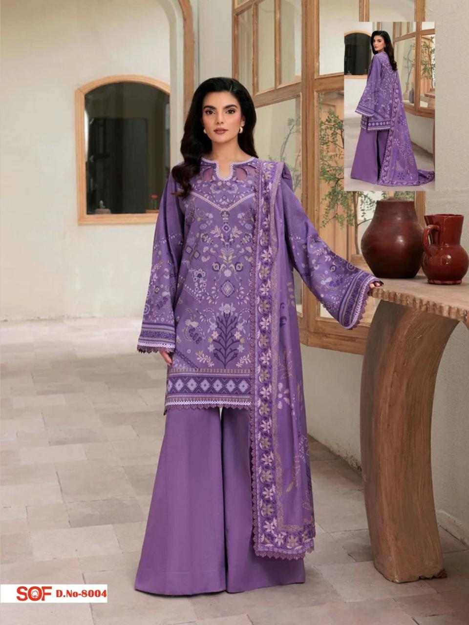 Aliya.B Vol-8 By Shree Om Fab 8001 To 8006 Series Beautiful Festive Suits Stylish Fancy Colorful Casual Wear & Ethnic Wear Pure Lawn Digital Print Dresses At Wholesale Price