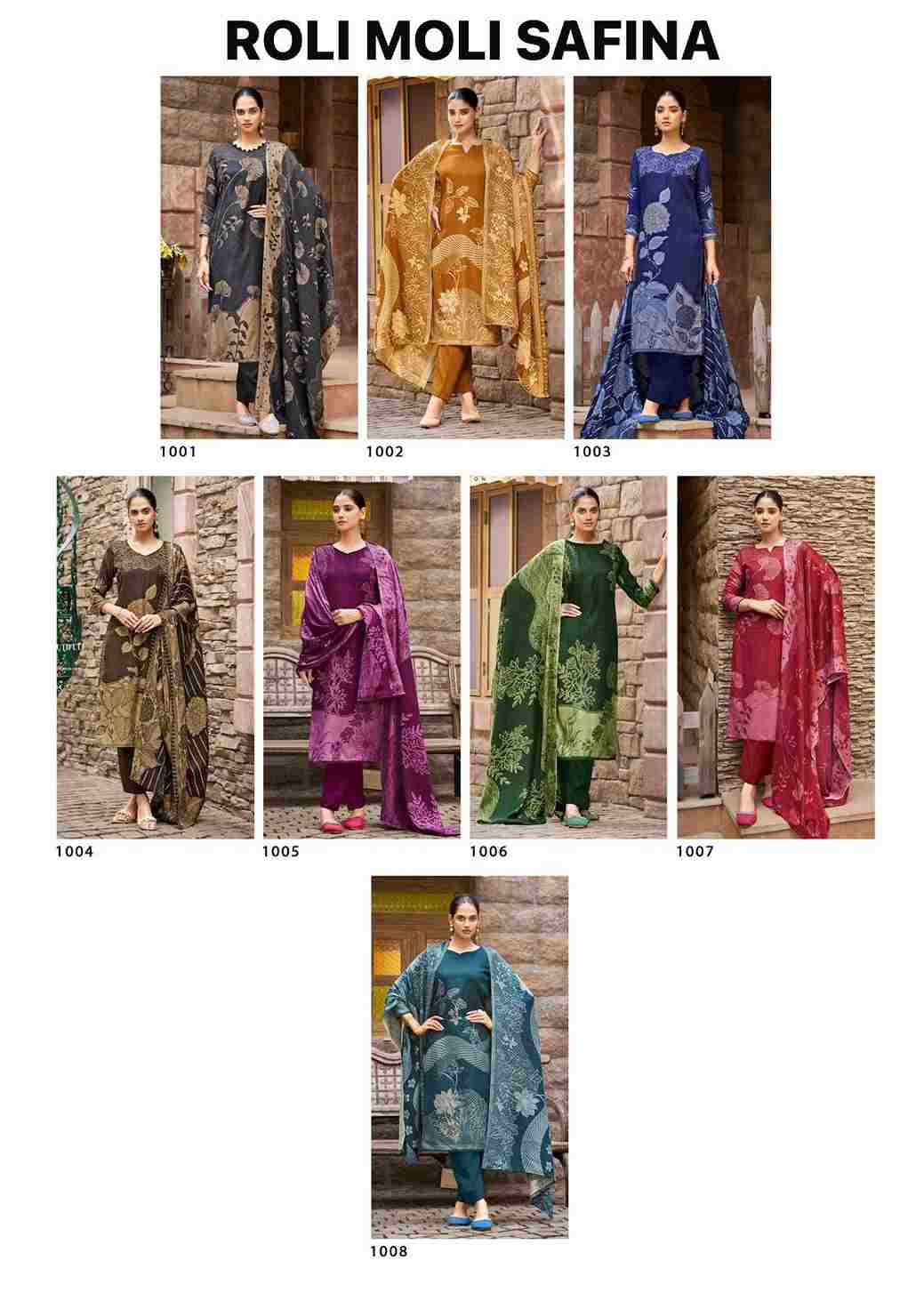 Safina By Roli Moli 1001 To 1008 Series Beautiful Stylish Festive Suits Fancy Colorful Casual Wear & Ethnic Wear & Ready To Wear Pashmina Dresses At Wholesale Price