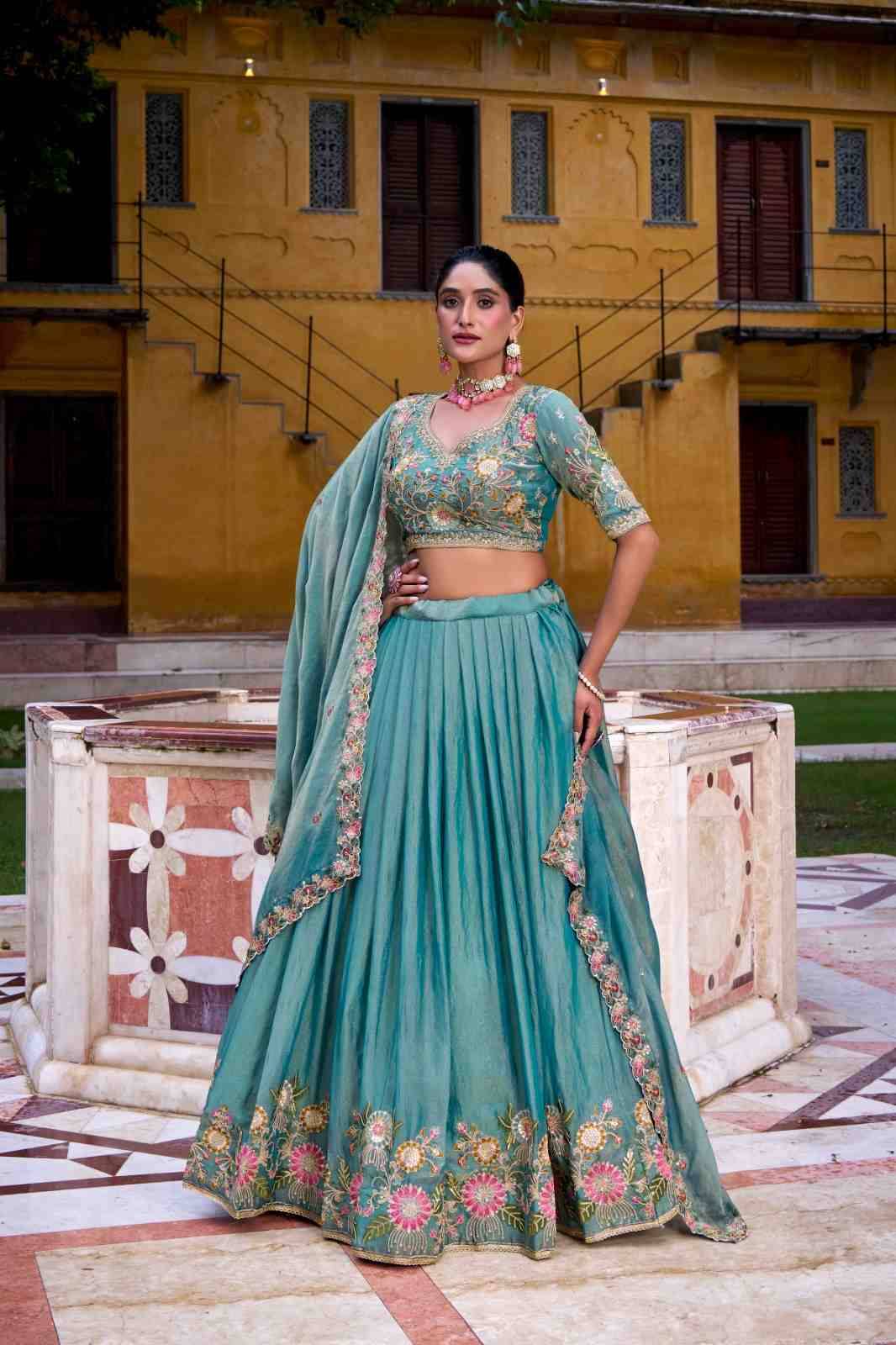 Sf-1096 By Fashid Wholesale Festive Wear Collection Beautiful Stylish Colorful Fancy Party Wear & Occasional Wear Zari Shimmer Lehengas At Wholesale Price