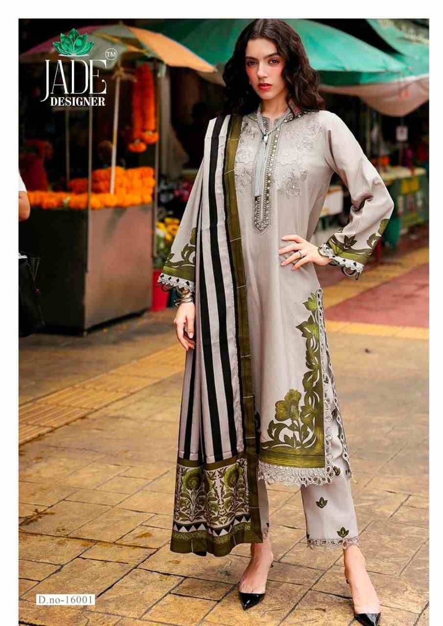 Crimsons Vol-16 By Jade 16001 To 16006 Series Beautiful Festive Suits Colorful Stylish Fancy Casual Wear & Ethnic Wear Pure Cambric Cotton Embroidered Dresses At Wholesale Price