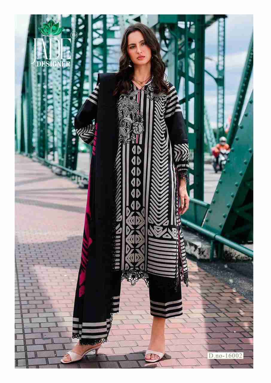 Crimsons Vol-16 By Jade 16001 To 16006 Series Beautiful Festive Suits Colorful Stylish Fancy Casual Wear & Ethnic Wear Pure Cambric Cotton Embroidered Dresses At Wholesale Price