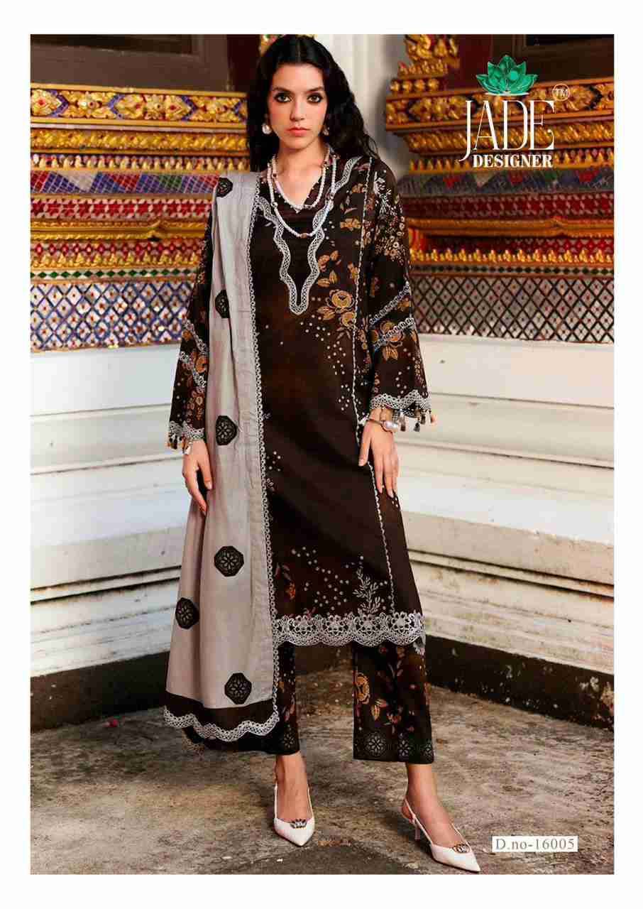 Crimsons Vol-16 By Jade 16001 To 16006 Series Beautiful Festive Suits Colorful Stylish Fancy Casual Wear & Ethnic Wear Pure Cambric Cotton Embroidered Dresses At Wholesale Price