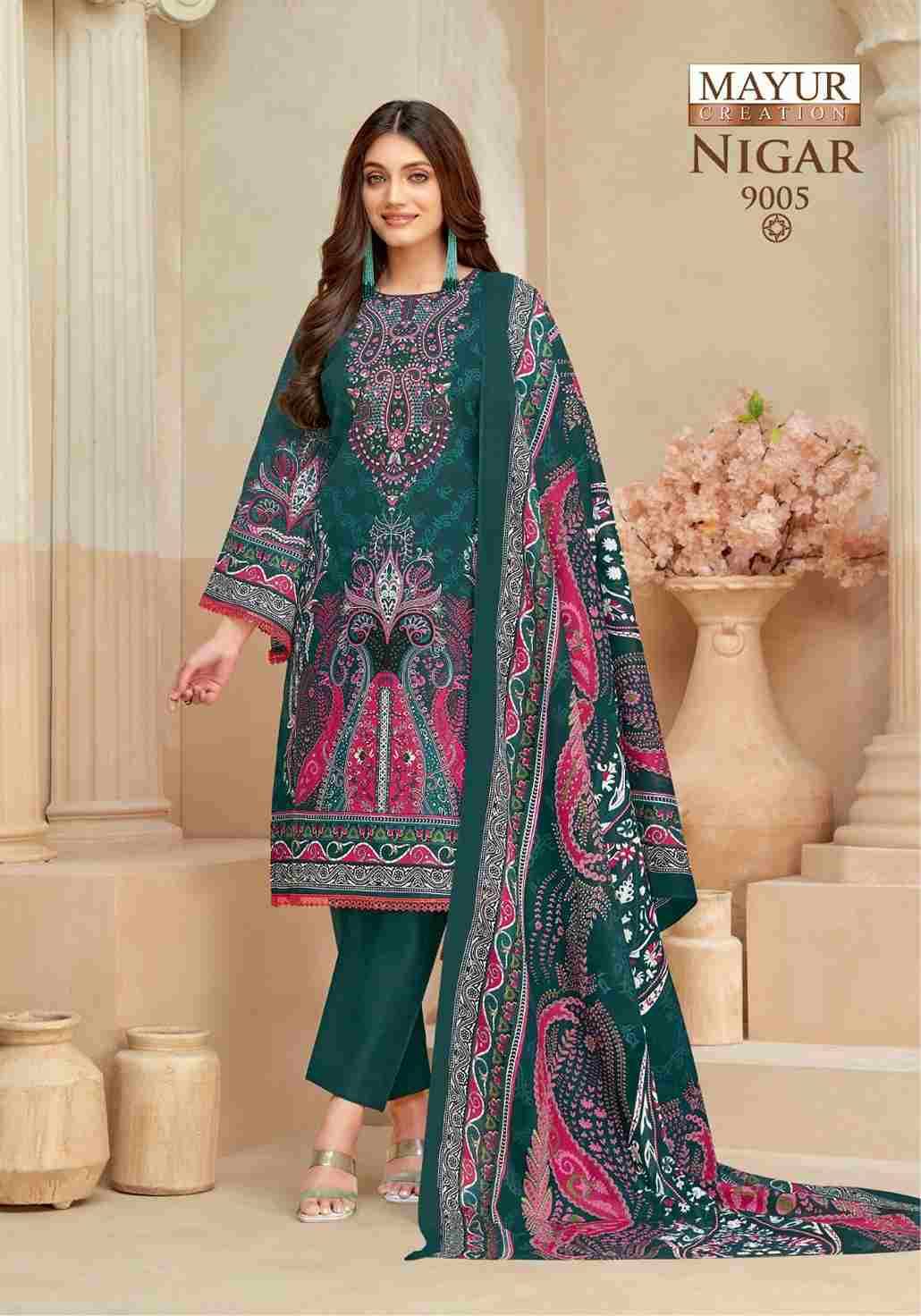 Nigar Vol-9 By Mayur Creation 9001 To 9008 Series Beautiful Festive Suits Stylish Fancy Colorful Casual Wear & Ethnic Wear Heavy Cotton Print Dresses At Wholesale Price