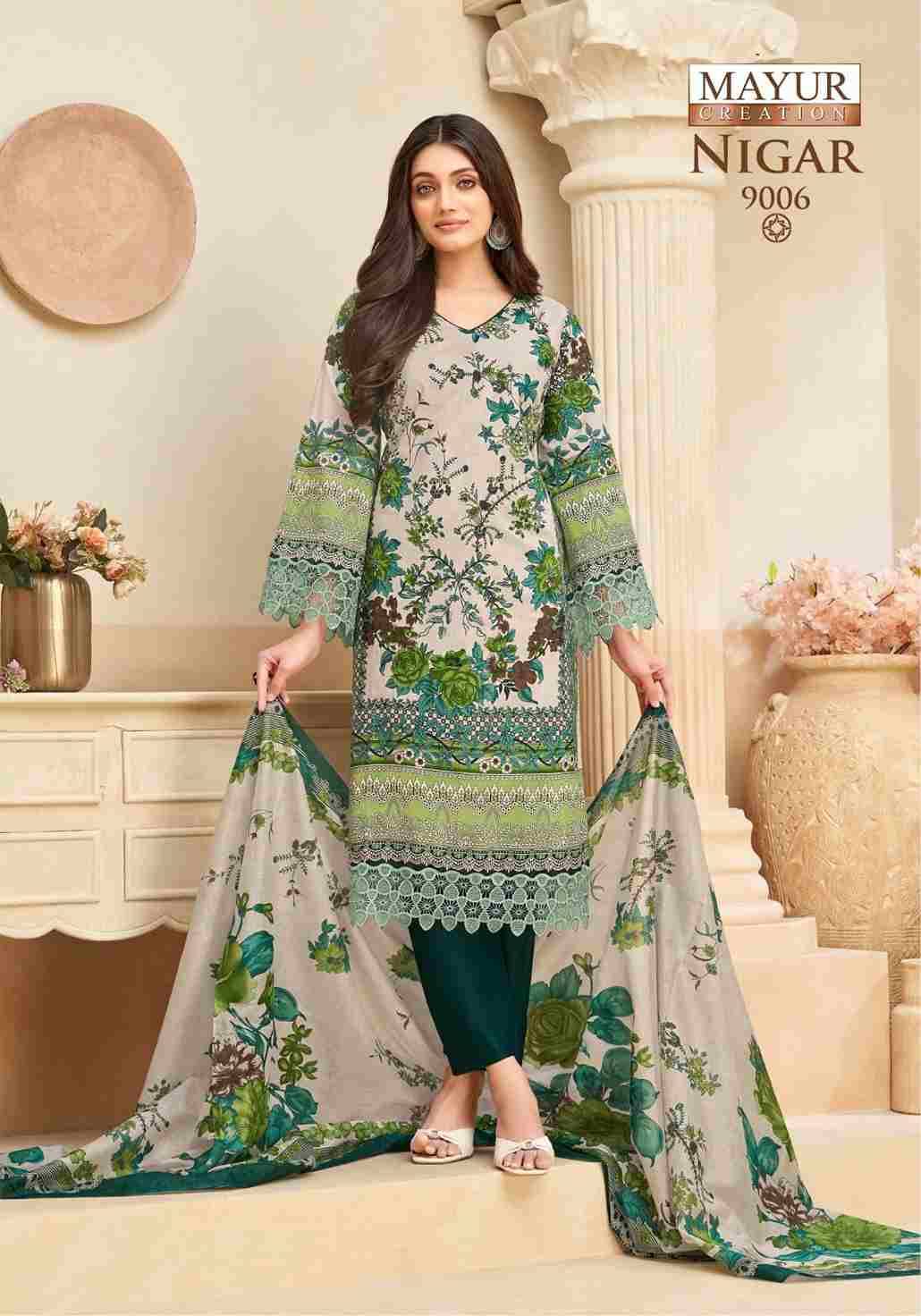 Nigar Vol-9 By Mayur Creation 9001 To 9008 Series Beautiful Festive Suits Stylish Fancy Colorful Casual Wear & Ethnic Wear Heavy Cotton Print Dresses At Wholesale Price