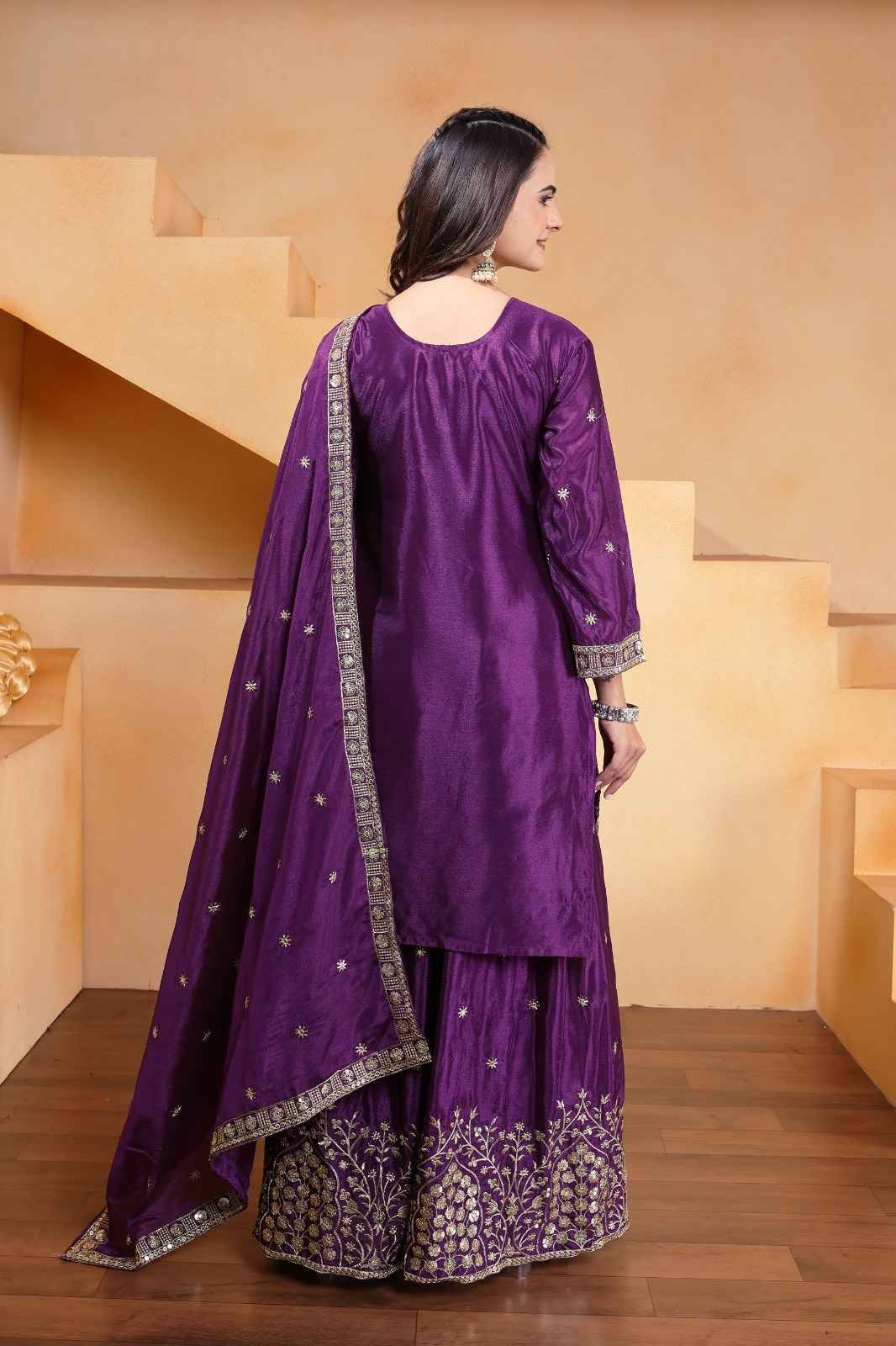 Sf-105 By Fashid Wholesale Beautiful Suits Colorful Stylish Fancy Casual Wear & Ethnic Wear Chinnon Dresses At Wholesale Price