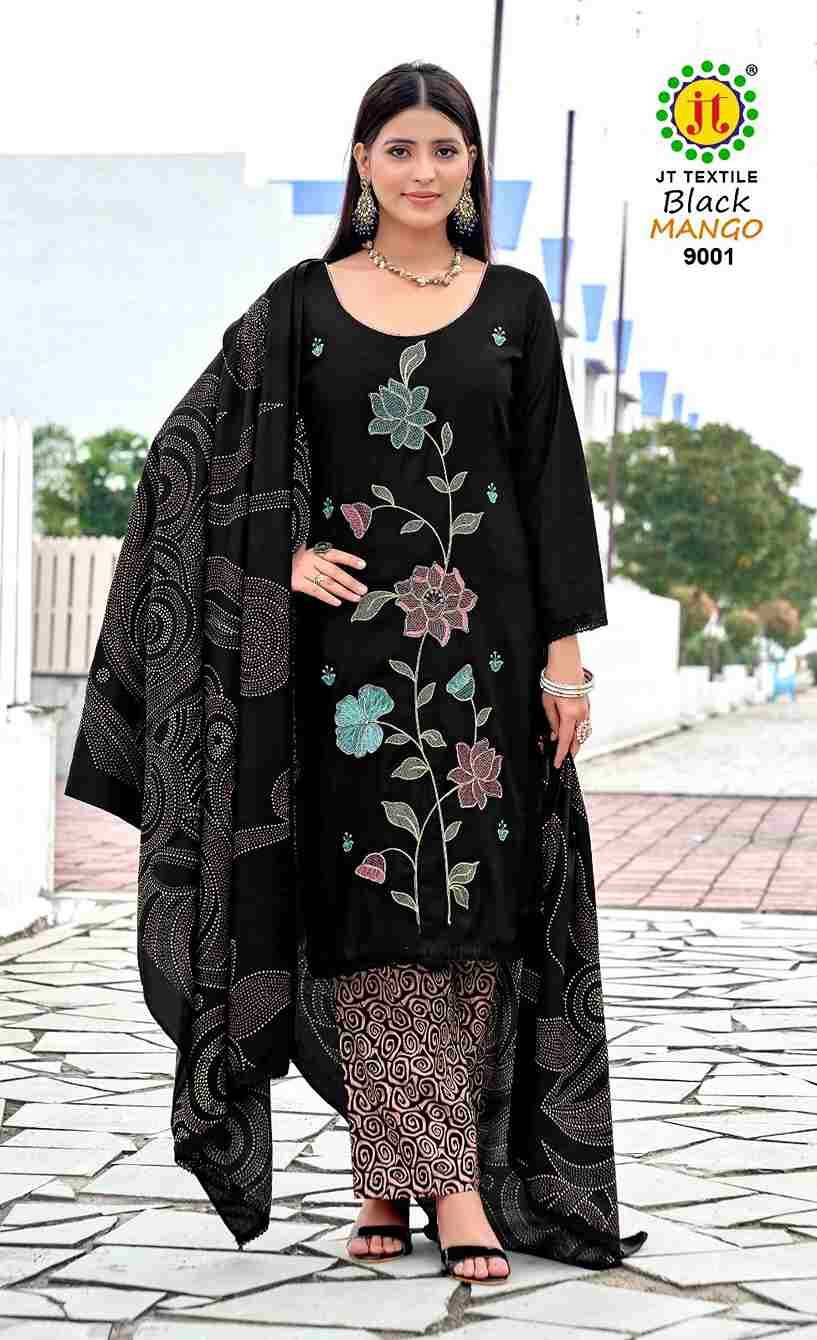 Black Mango Vol-9 By JT 9001 To 9005 Series Beautiful Festive Suits Colorful Stylish Fancy Casual Wear & Ethnic Wear Rayon Dresses At Wholesale Price