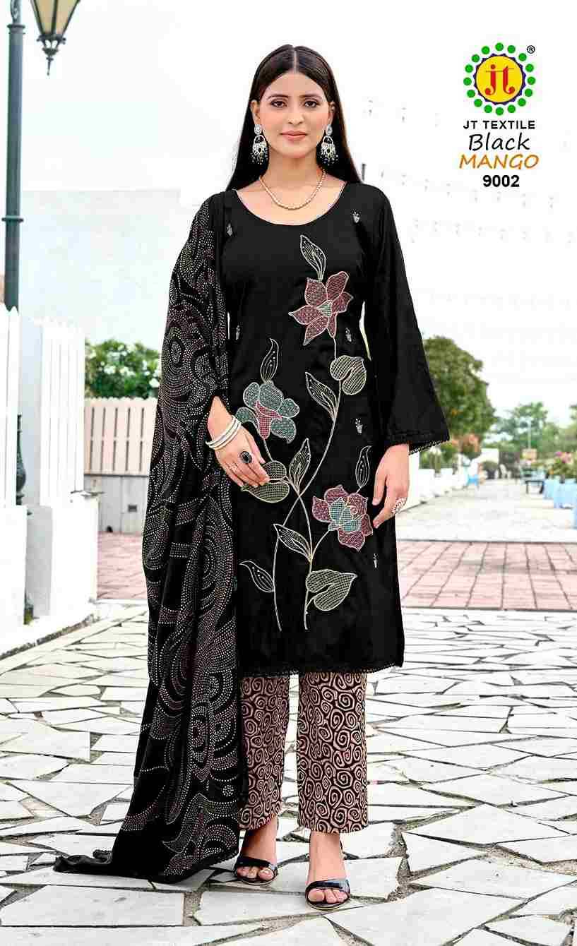 Black Mango Vol-9 By JT 9001 To 9005 Series Beautiful Festive Suits Colorful Stylish Fancy Casual Wear & Ethnic Wear Rayon Dresses At Wholesale Price
