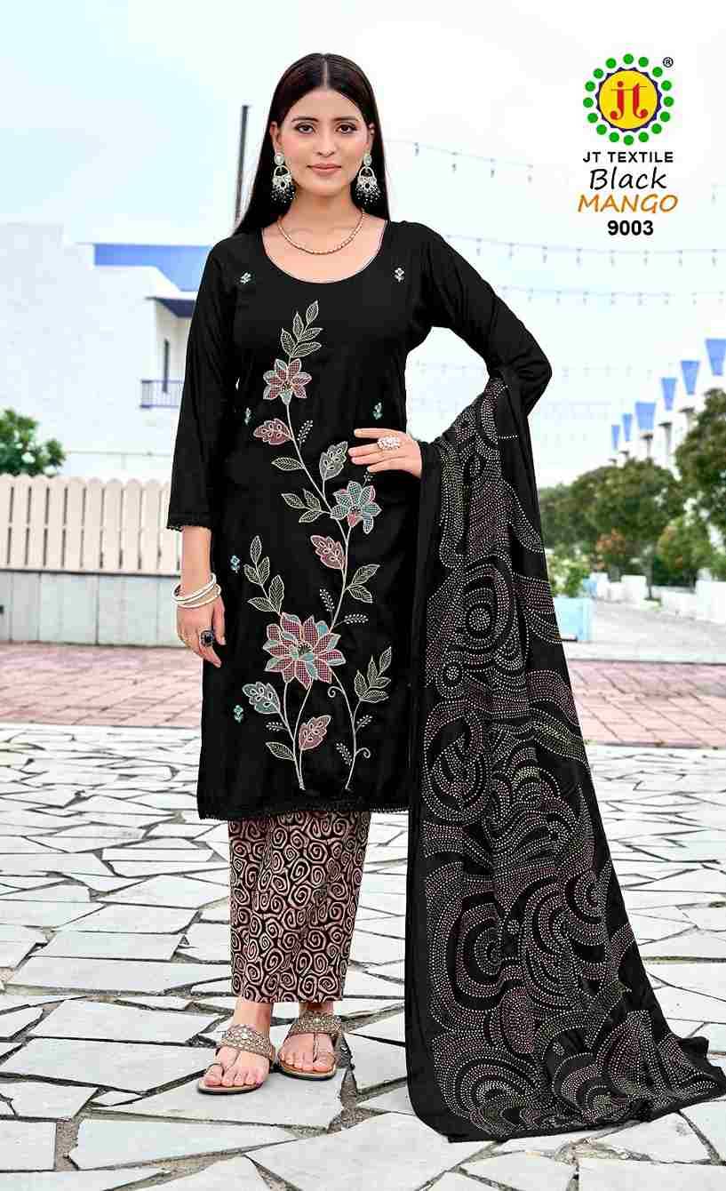 Black Mango Vol-9 By JT 9001 To 9005 Series Beautiful Festive Suits Colorful Stylish Fancy Casual Wear & Ethnic Wear Rayon Dresses At Wholesale Price
