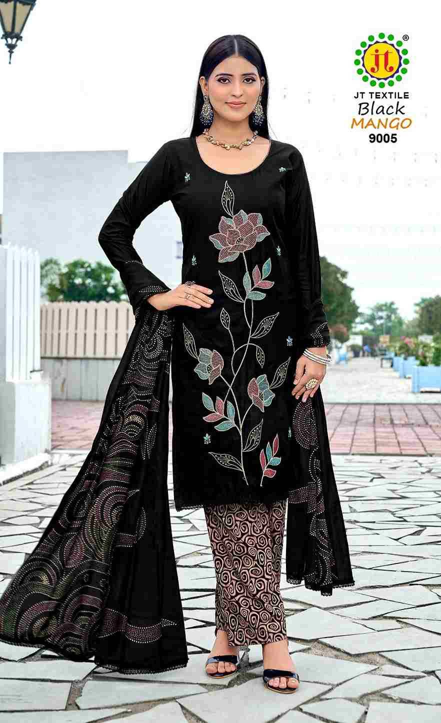 Black Mango Vol-9 By JT 9001 To 9005 Series Beautiful Festive Suits Colorful Stylish Fancy Casual Wear & Ethnic Wear Rayon Dresses At Wholesale Price