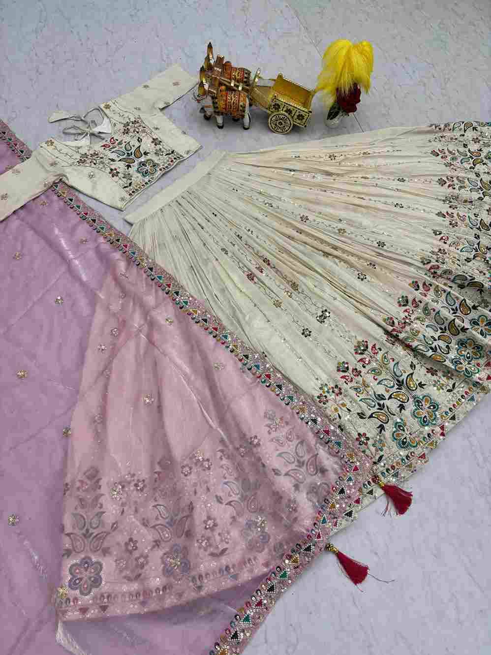 Sf-1099 By Fashid Wholesale 01 To 02 Series Festive Wear Collection Beautiful Stylish Colorful Fancy Party Wear & Occasional Wear Pure Tissue Silk Lehengas At Wholesale Price