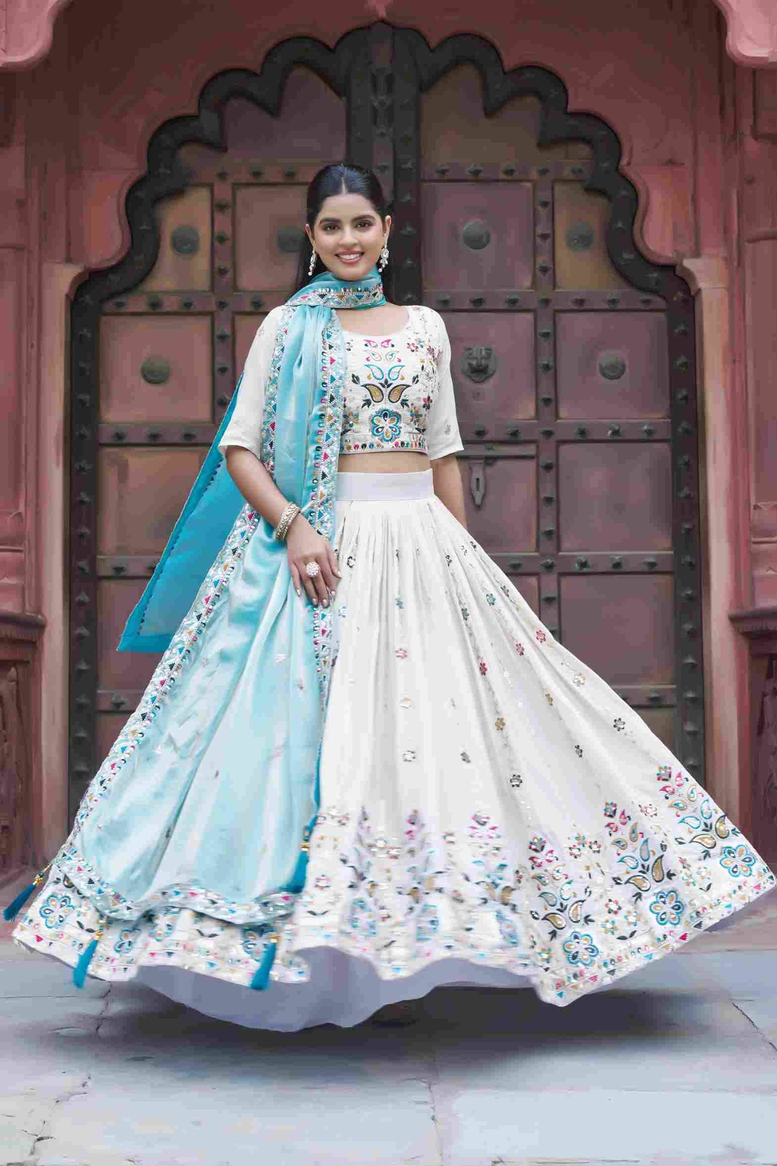 Sf-1099 By Fashid Wholesale 01 To 02 Series Festive Wear Collection Beautiful Stylish Colorful Fancy Party Wear & Occasional Wear Pure Tissue Silk Lehengas At Wholesale Price