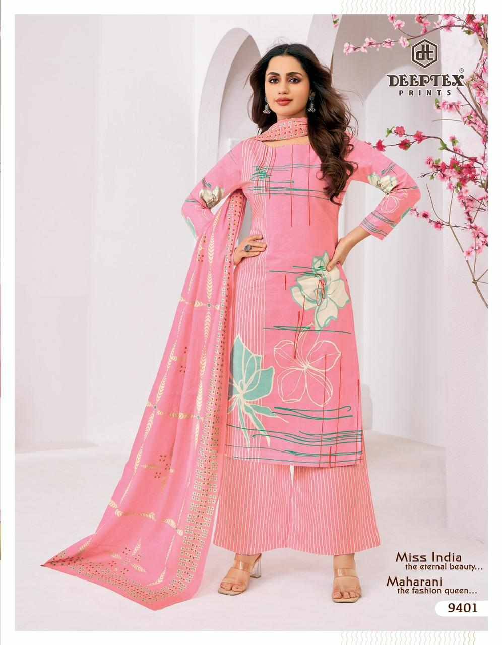 Miss India Vol-94 By Deeptex Prints 9401 To 9416 Series Beautiful Festive Suits Stylish Fancy Colorful Casual Wear & Ethnic Wear Cotton Print Dresses At Wholesale Price