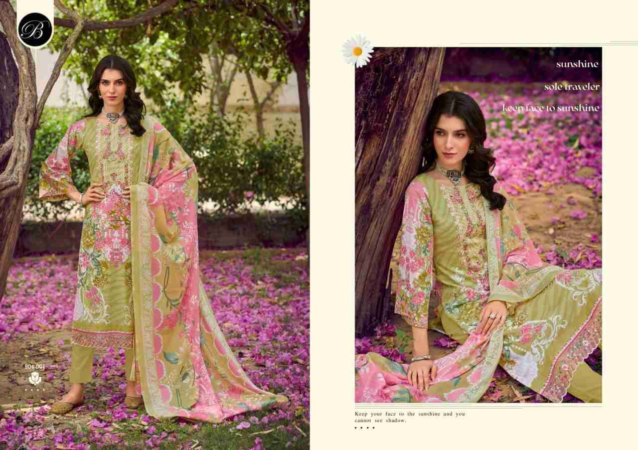 Yasmin Vol-3 By Belliza 904-001 To 904-008 Series Beautiful Suits Colorful Stylish Fancy Casual Wear & Ethnic Wear Pure Jam Cotton Dresses At Wholesale Price