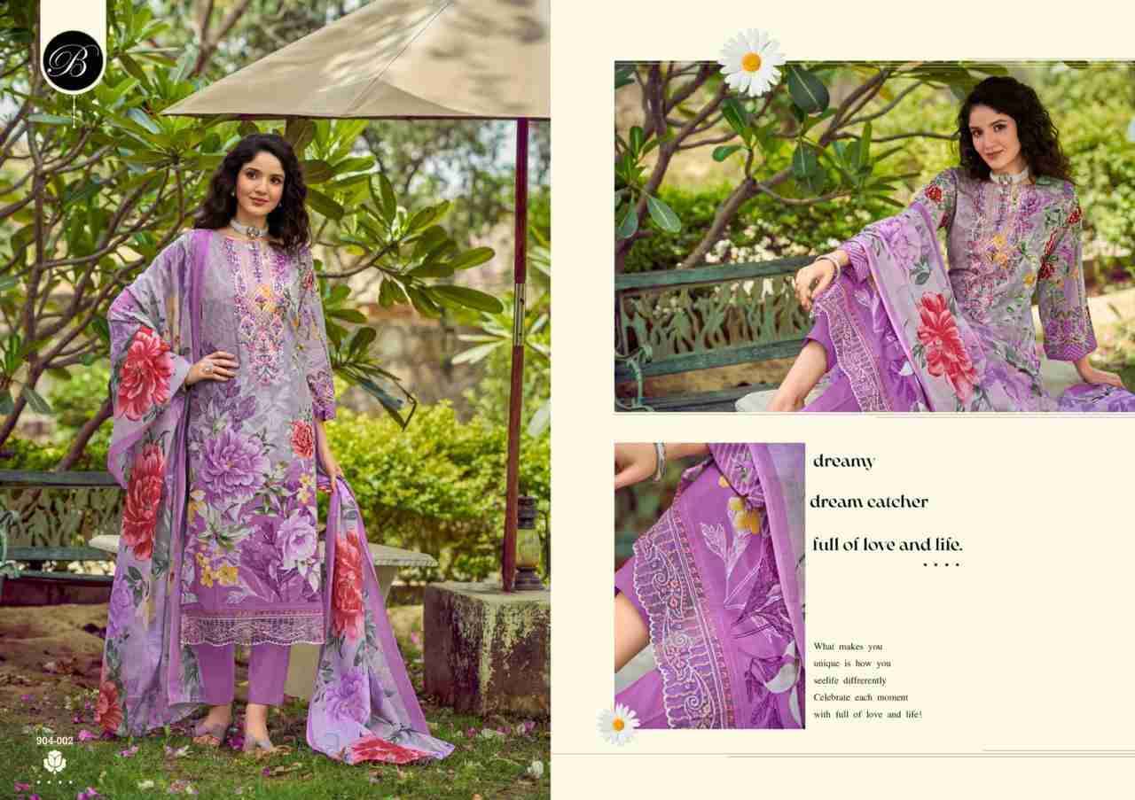 Yasmin Vol-3 By Belliza 904-001 To 904-008 Series Beautiful Suits Colorful Stylish Fancy Casual Wear & Ethnic Wear Pure Jam Cotton Dresses At Wholesale Price