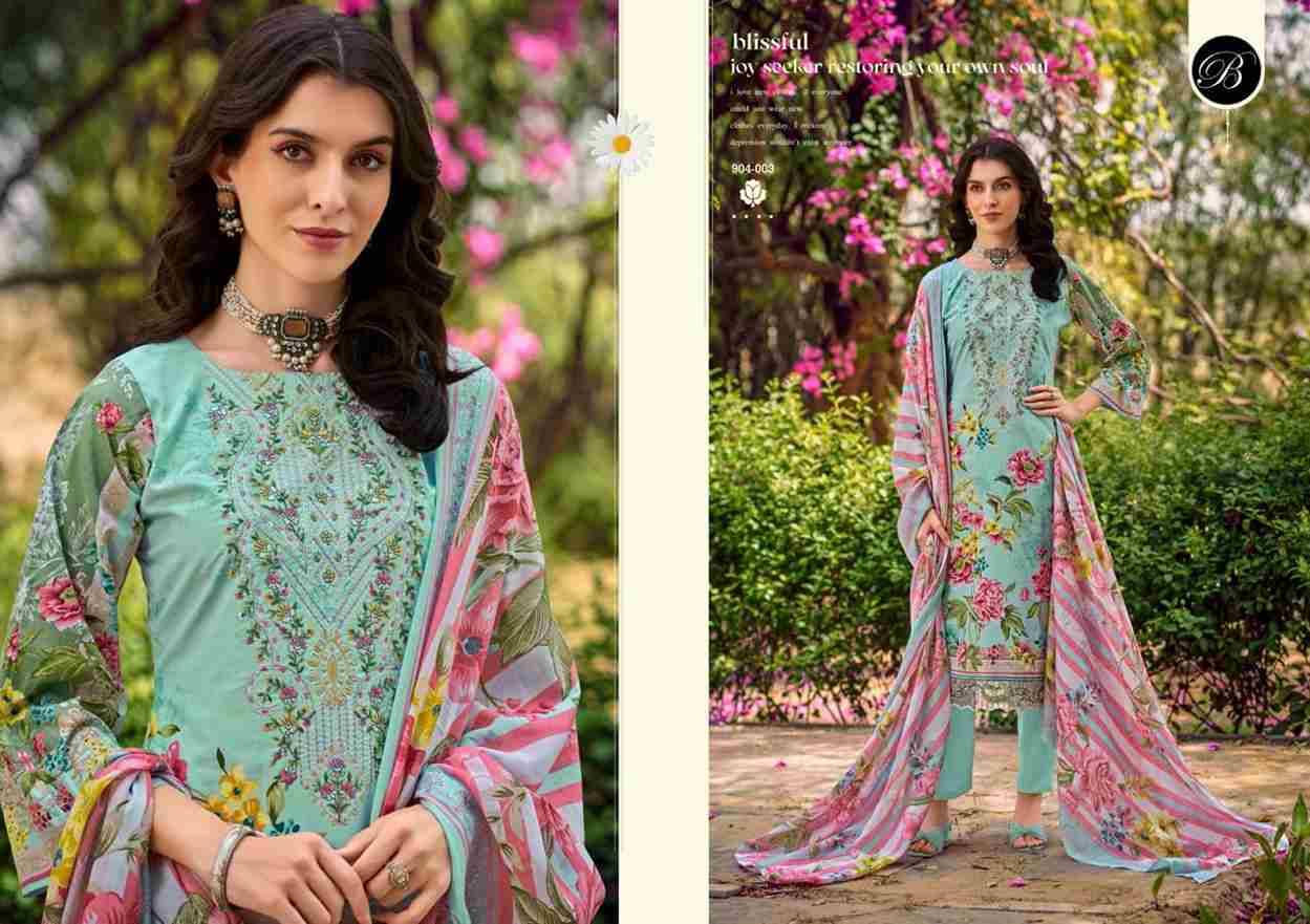 Yasmin Vol-3 By Belliza 904-001 To 904-008 Series Beautiful Suits Colorful Stylish Fancy Casual Wear & Ethnic Wear Pure Jam Cotton Dresses At Wholesale Price