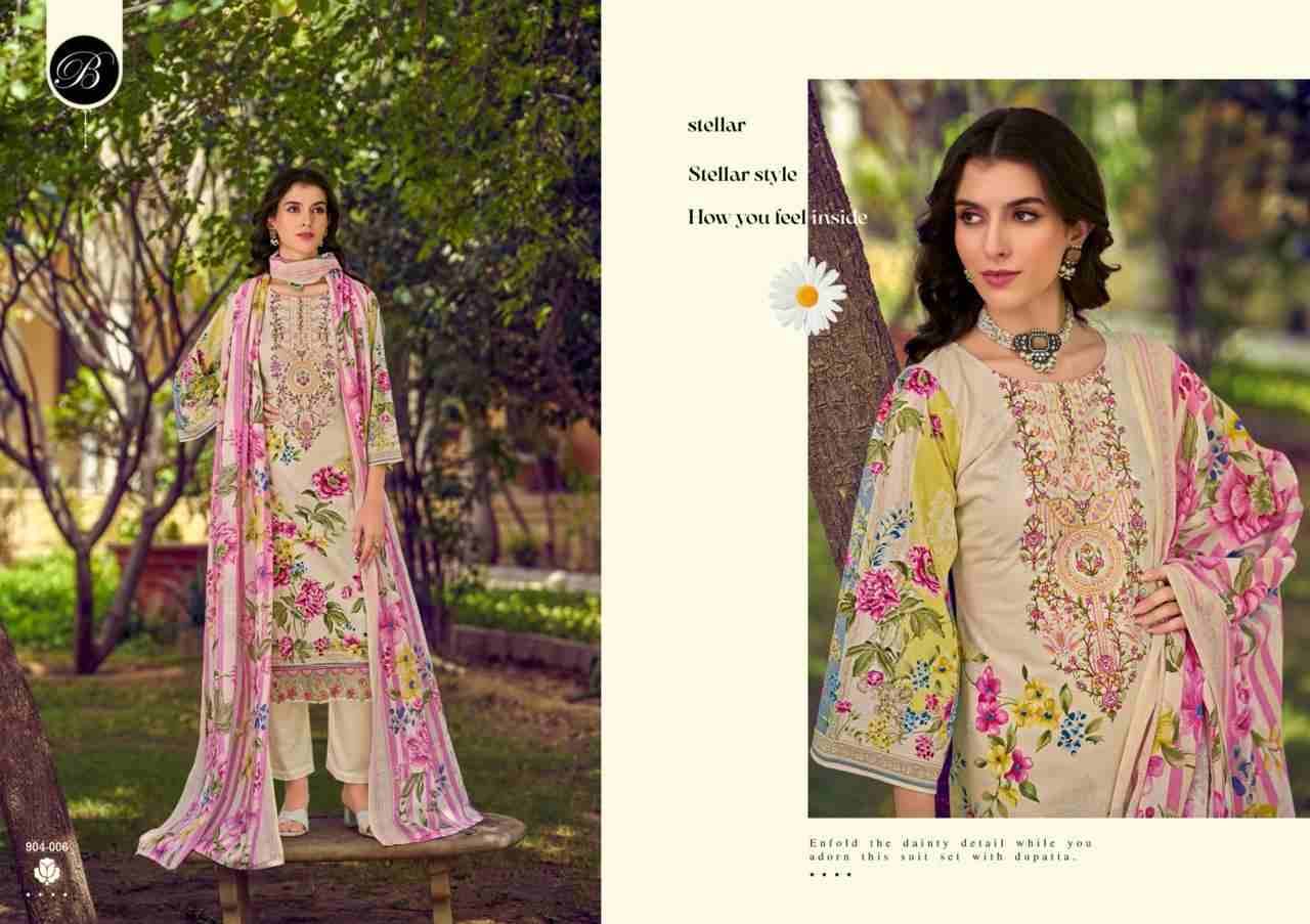 Yasmin Vol-3 By Belliza 904-001 To 904-008 Series Beautiful Suits Colorful Stylish Fancy Casual Wear & Ethnic Wear Pure Jam Cotton Dresses At Wholesale Price