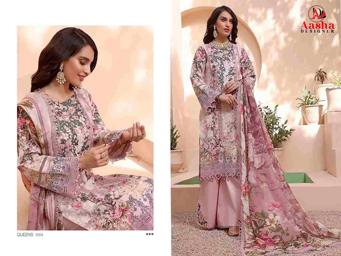 Aasha 1004 Colours By Aasha Designer 1004-A To 1004-B Series Pakistani Suits Beautiful Fancy Colorful Stylish Party Wear & Occasional Wear Pure Cotton Embroidery Dresses At Wholesale Price