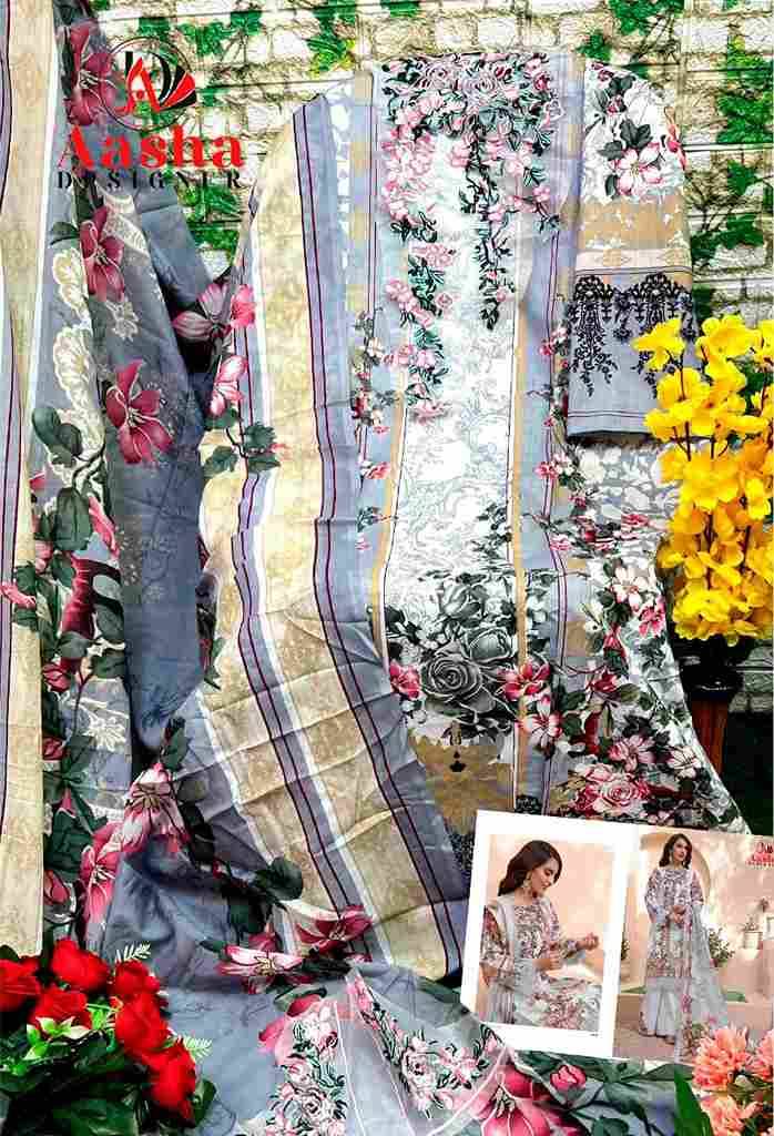 Aasha 1004 Colours By Aasha Designer 1004-A To 1004-B Series Pakistani Suits Beautiful Fancy Colorful Stylish Party Wear & Occasional Wear Pure Cotton Embroidery Dresses At Wholesale Price