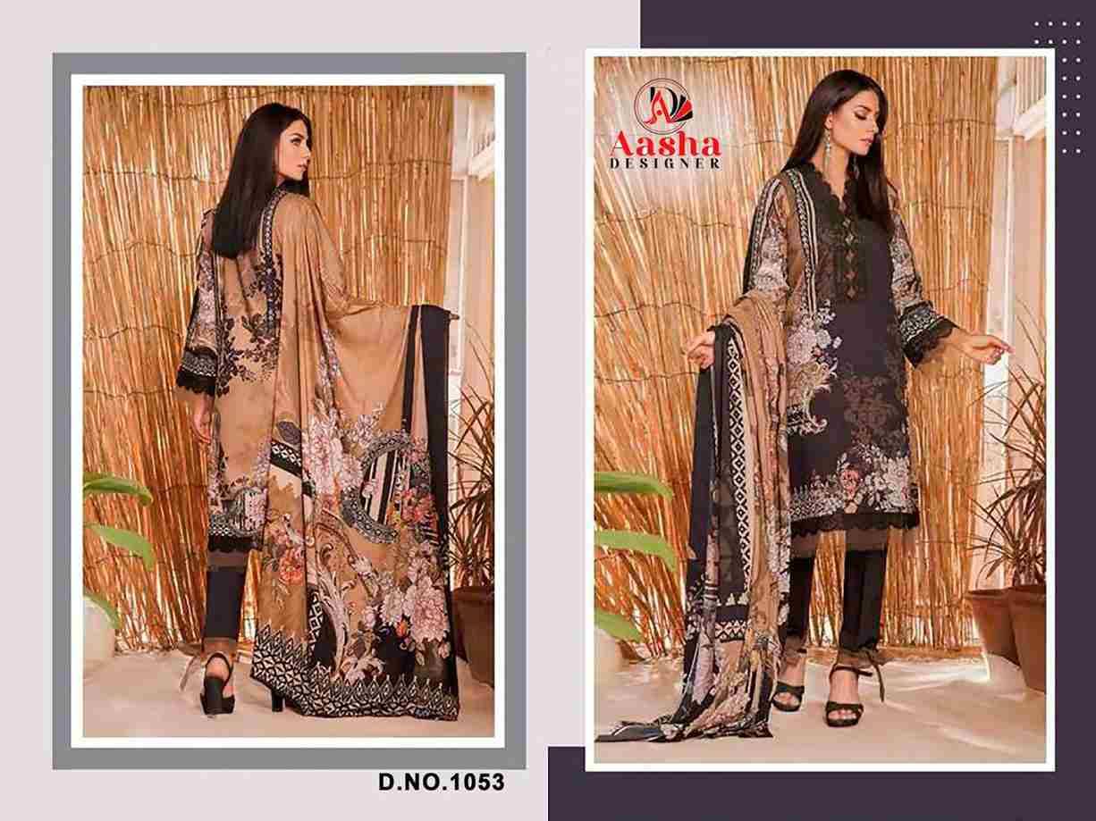 Aasha Hit Design 1053 By Aasha Designer Wholesale Designer Pakistani Suits Collection Beautiful Stylish Fancy Colorful Party Wear & Occasional Wear Pure Cotton Dresses At Wholesale Price