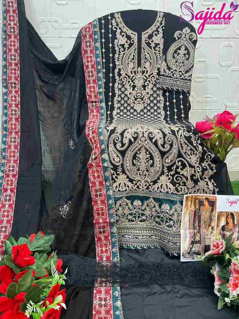 Sajida Hit Design 1089 By Sajida Designer Suit Beautiful Pakistani Suits Colorful Stylish Fancy Casual Wear & Ethnic Wear Heavy Faux Georgette Embroidered Dresses At Wholesale Price