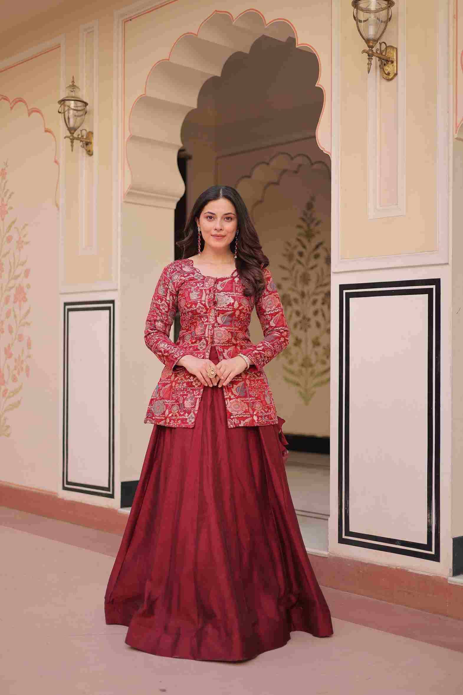 Sf-1103 By Fashid Wholesale Festive Wear Collection Beautiful Stylish Colorful Fancy Party Wear & Occasional Wear Pure Simmer Vichitra Lehengas At Wholesale Price