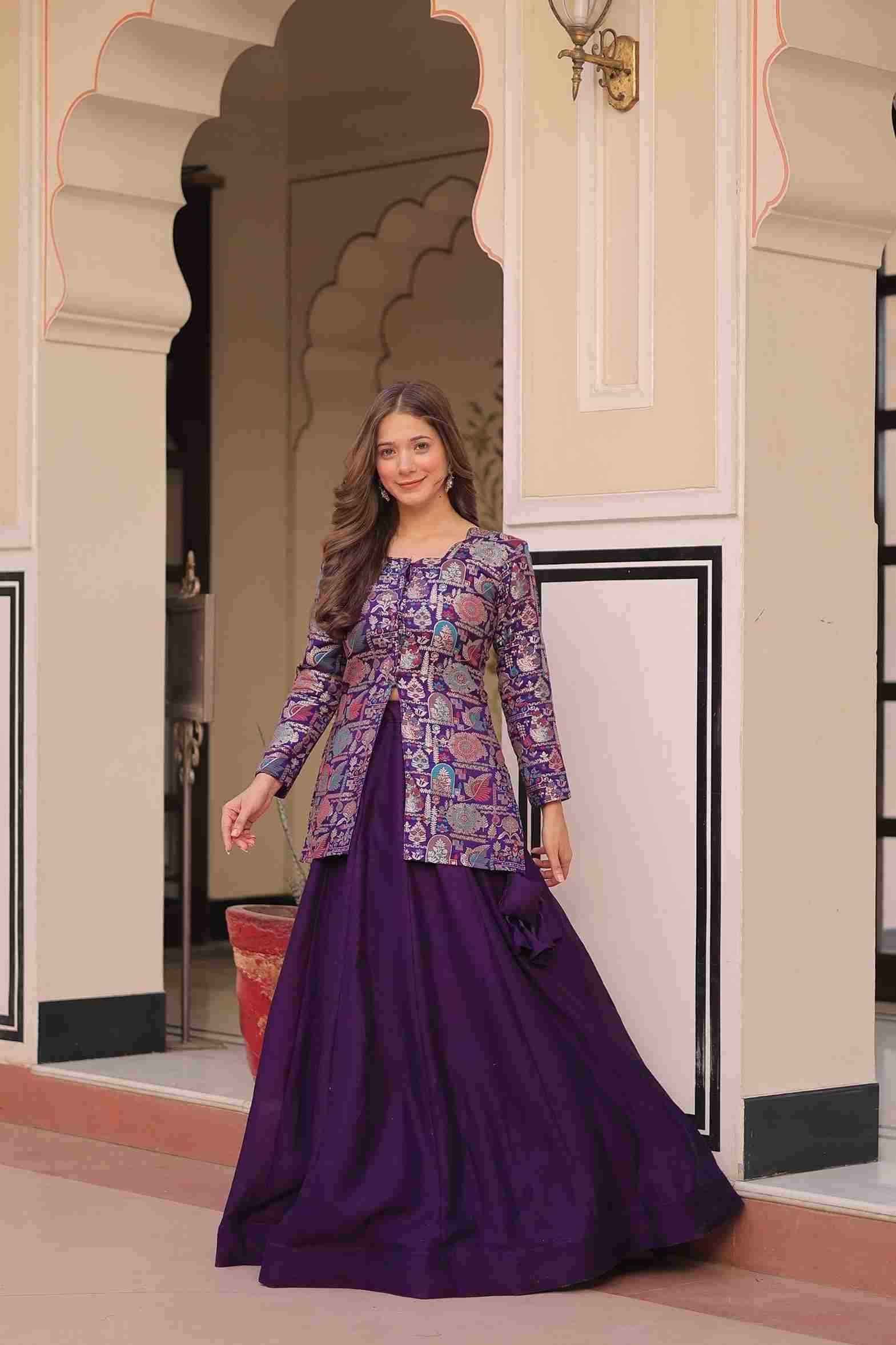 Sf-1103 By Fashid Wholesale Festive Wear Collection Beautiful Stylish Colorful Fancy Party Wear & Occasional Wear Pure Simmer Vichitra Lehengas At Wholesale Price