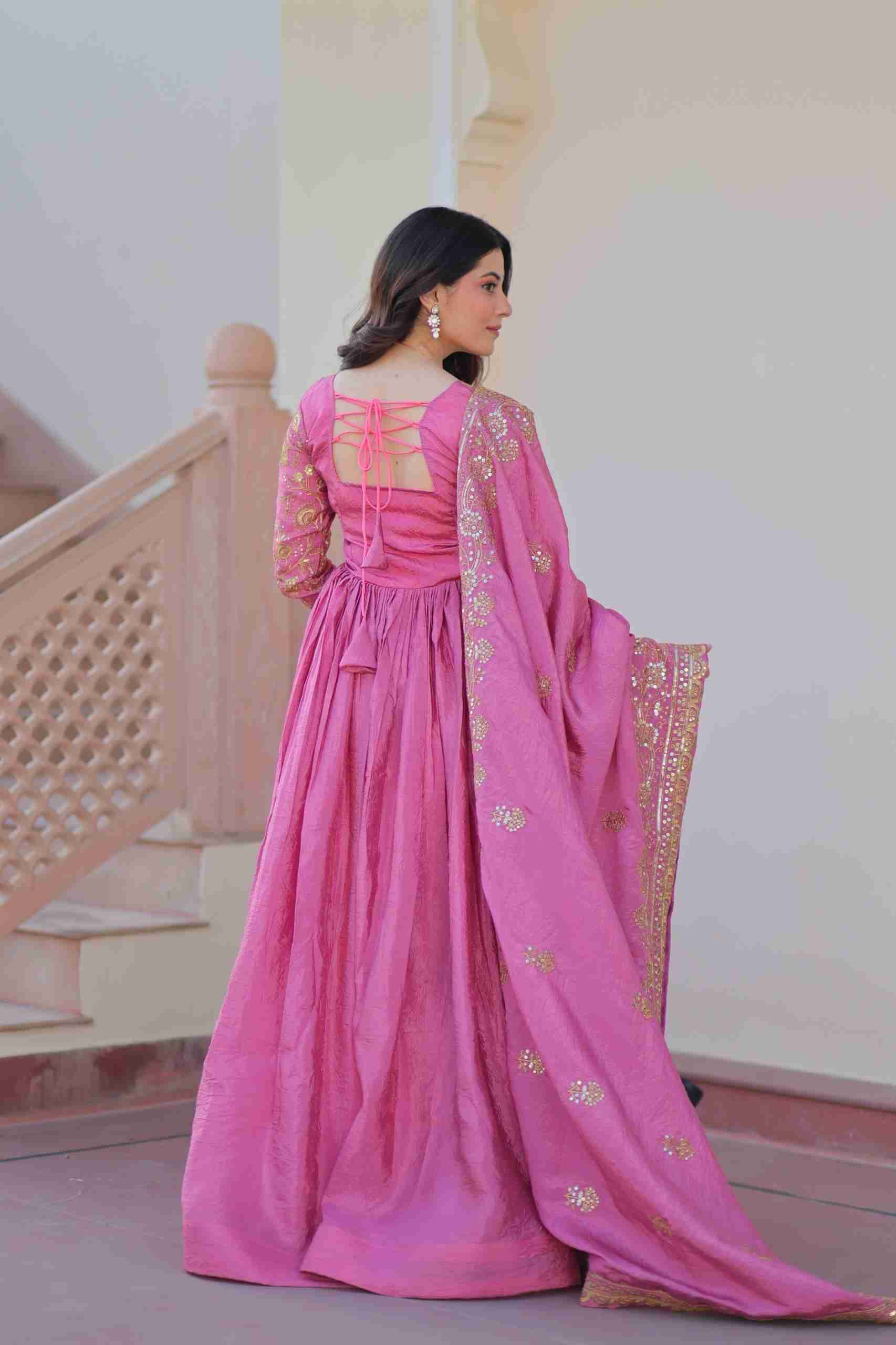 Sf-1108 By Fashid Wholesale 01 To 02 Series Designer Beautiful Collection Occasional Wear & Party Wear Gold Crush Gowns At Wholesale Price